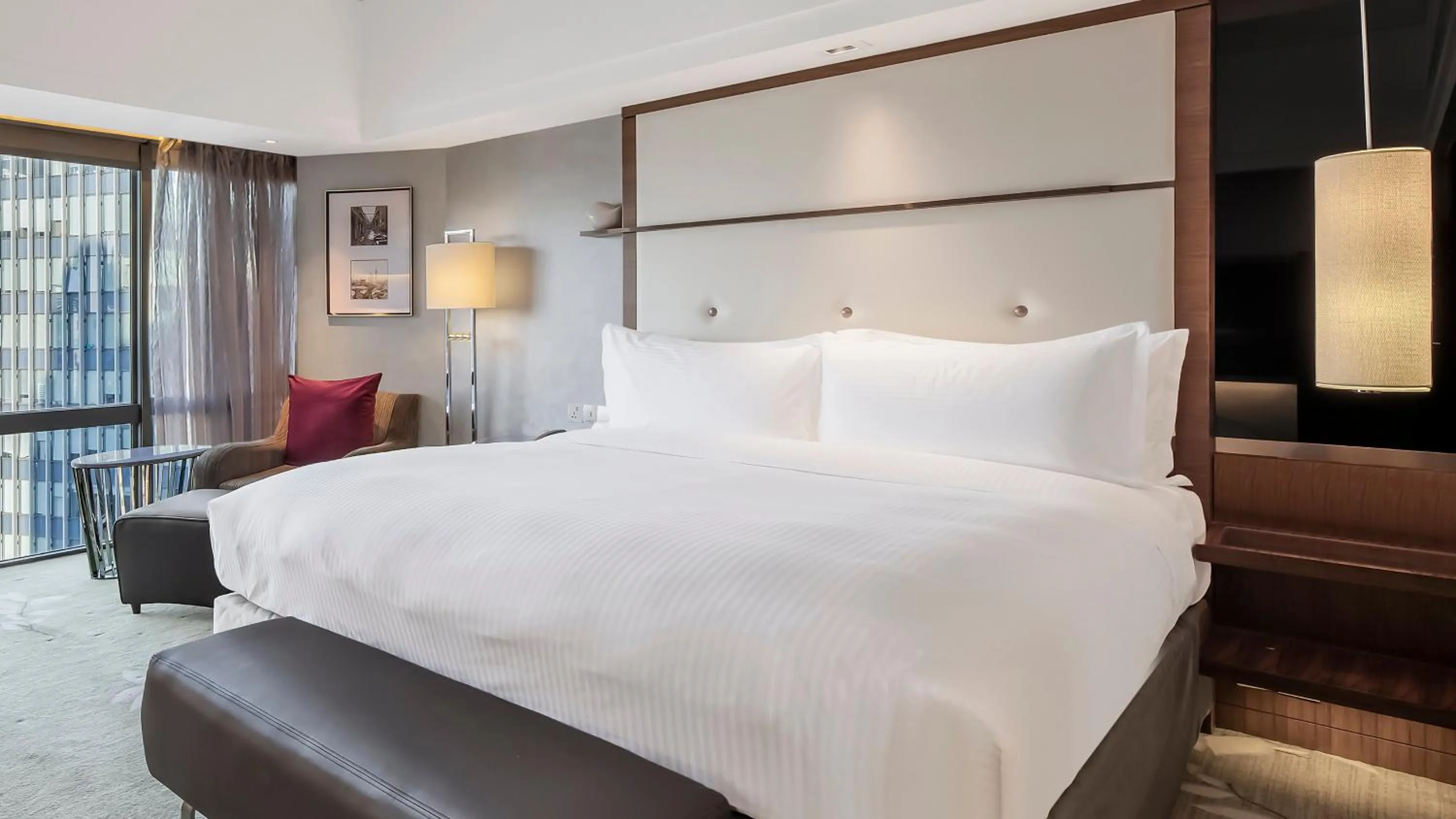 Photo of the whole room, Bed in InterContinental Shanghai Pudong by IHG