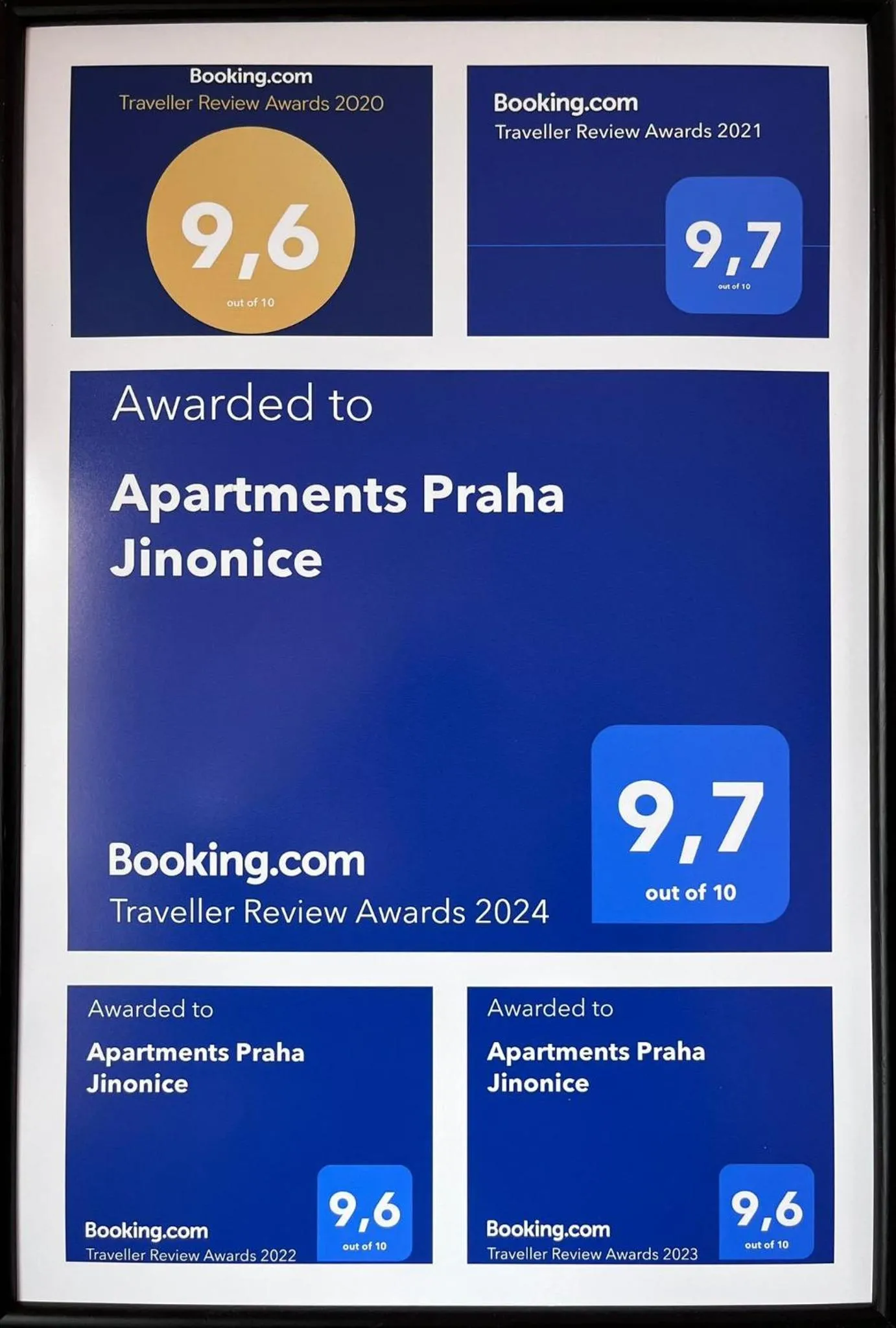 Certificate/Award in Apartments Praha Jinonice