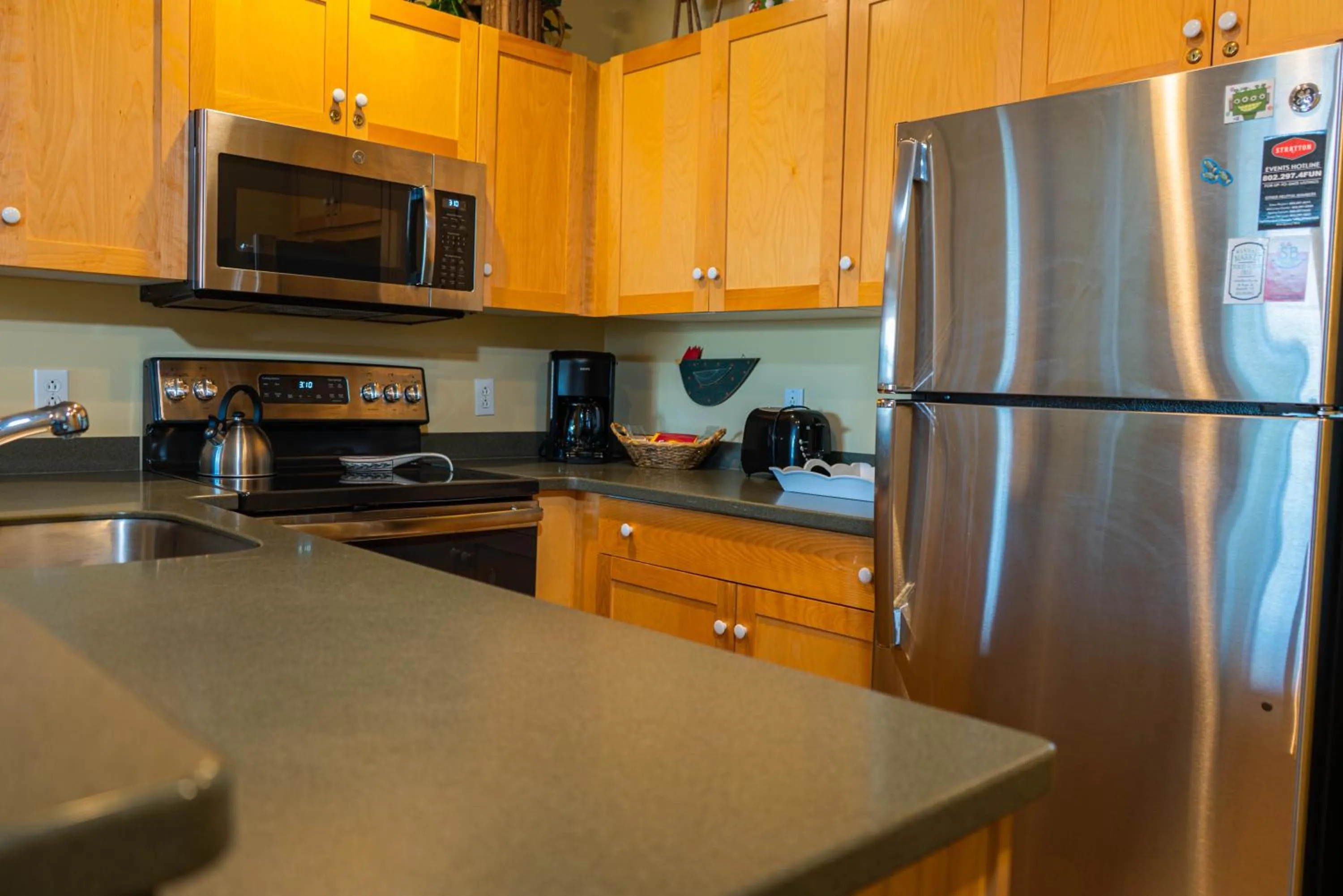 Kitchen or kitchenette in Long Trail House Condominiums at Stratton Mountain Resort