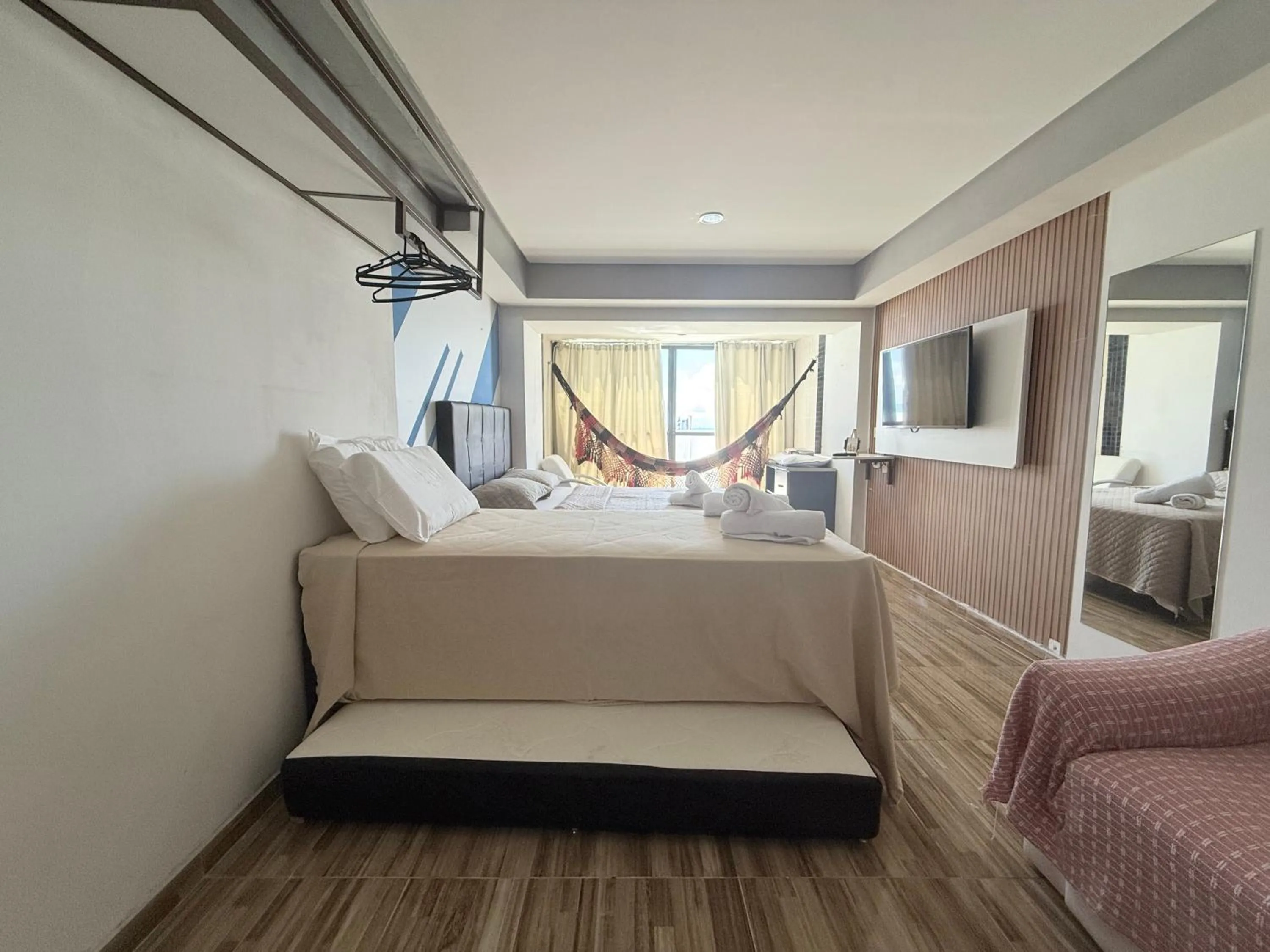 Bed in FLAT MARINAS PRAIA HOTEL