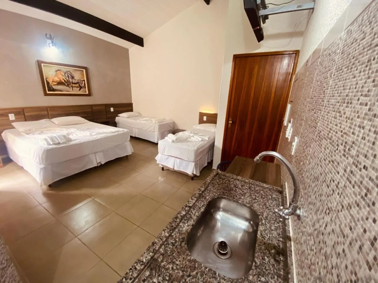 Bed in Pousada Jovimar