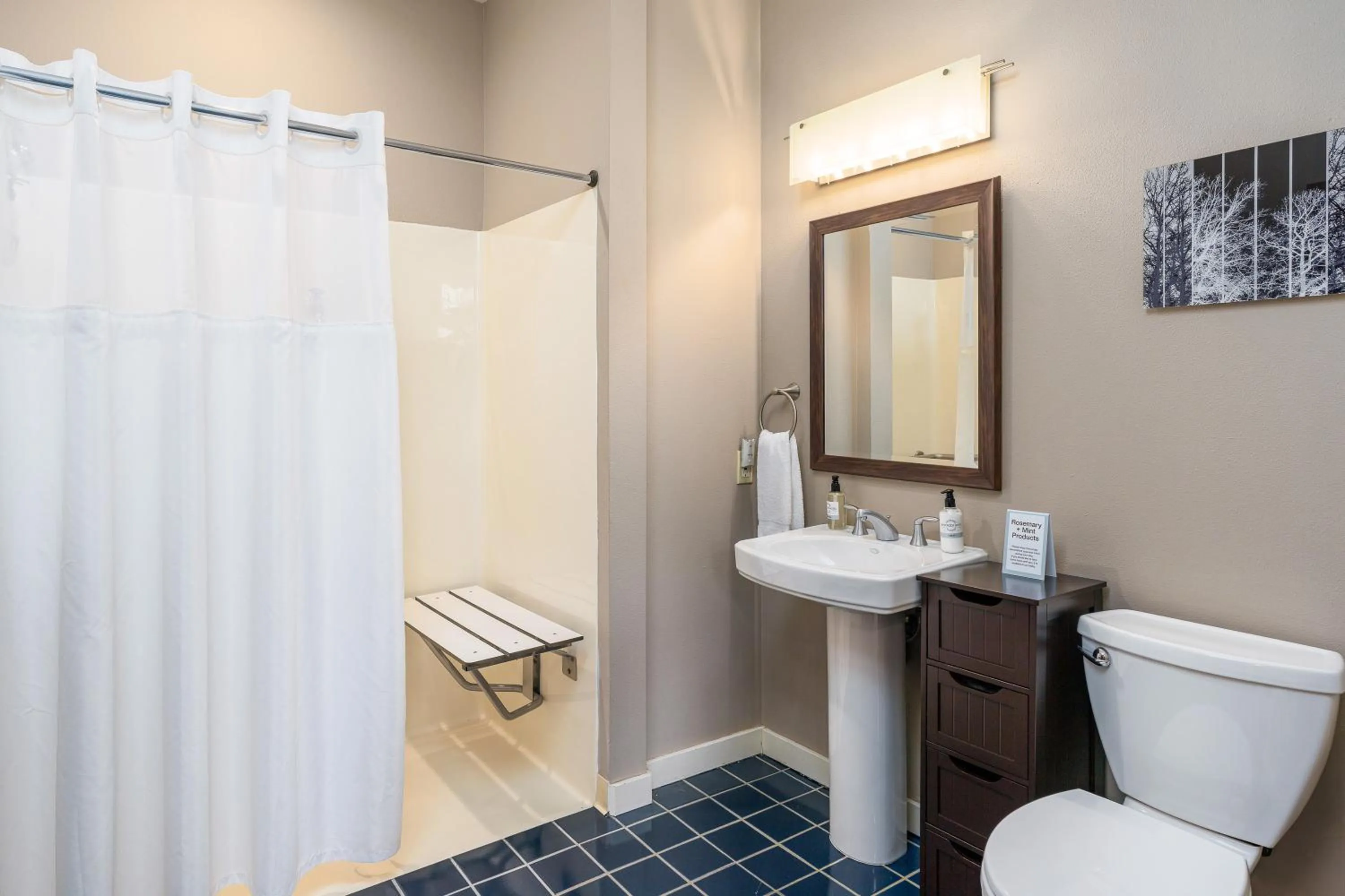 Shower in Bird Rock Hotel