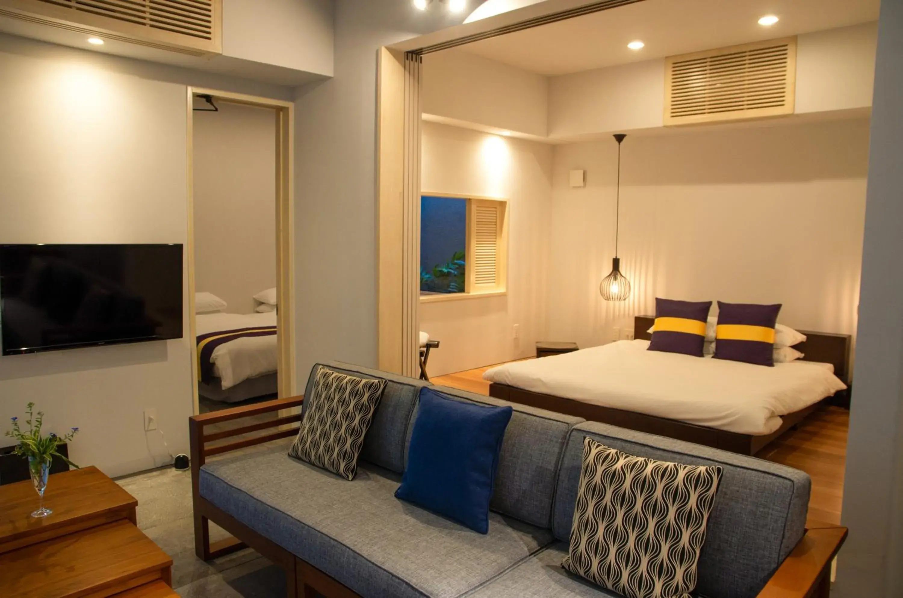 Living room, Bed in Hanalee Villa Kouri Living room, Bed in Hanalee Villa Kouri