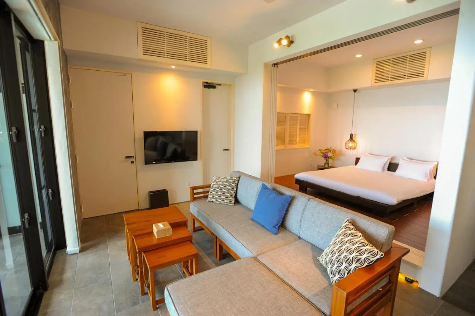 Living room, Bed in Hanalee Villa Kouri Living room, Bed in Hanalee Villa Kouri