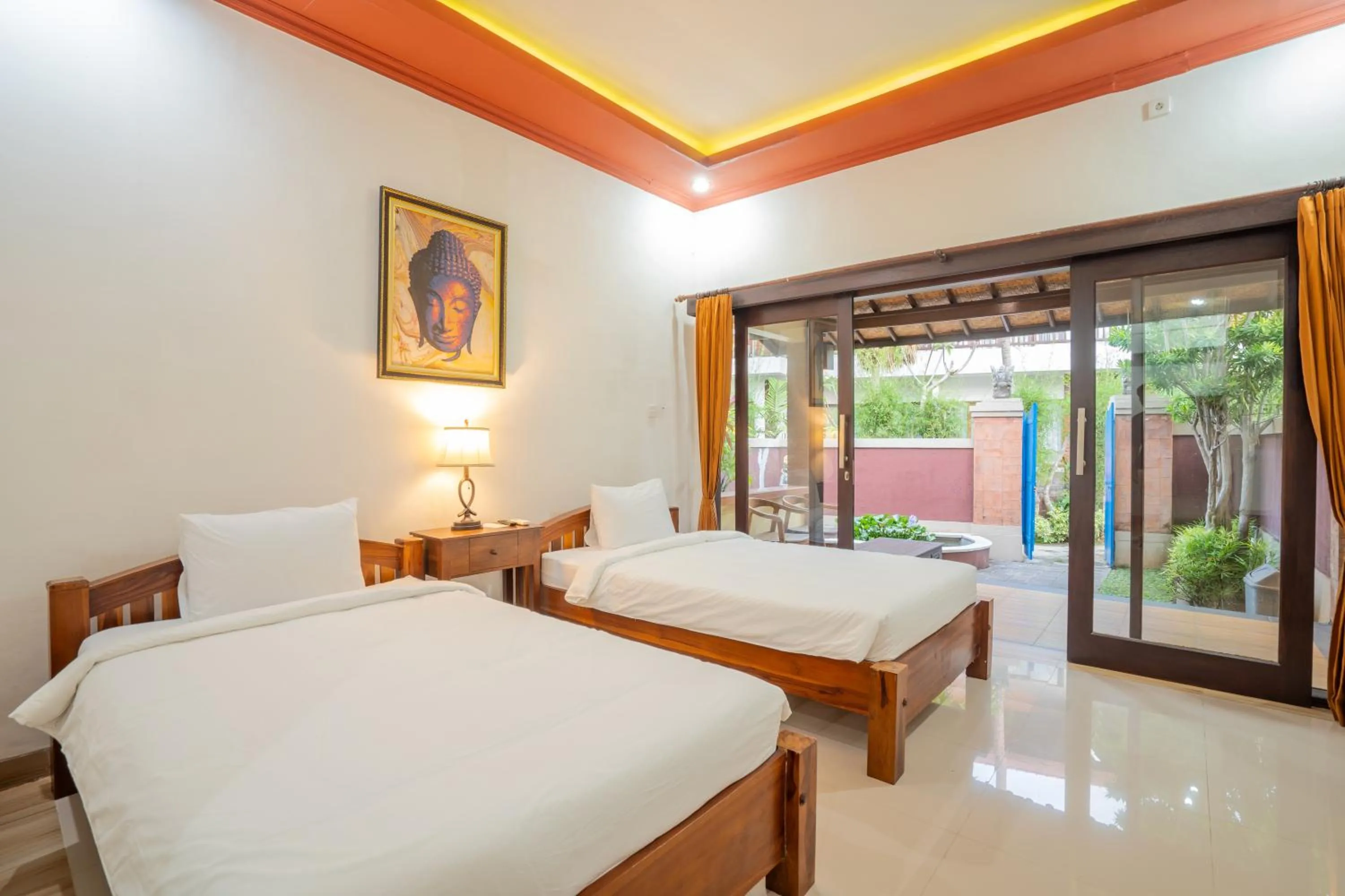 Bed in Nirmala Guest House Surf Keramas