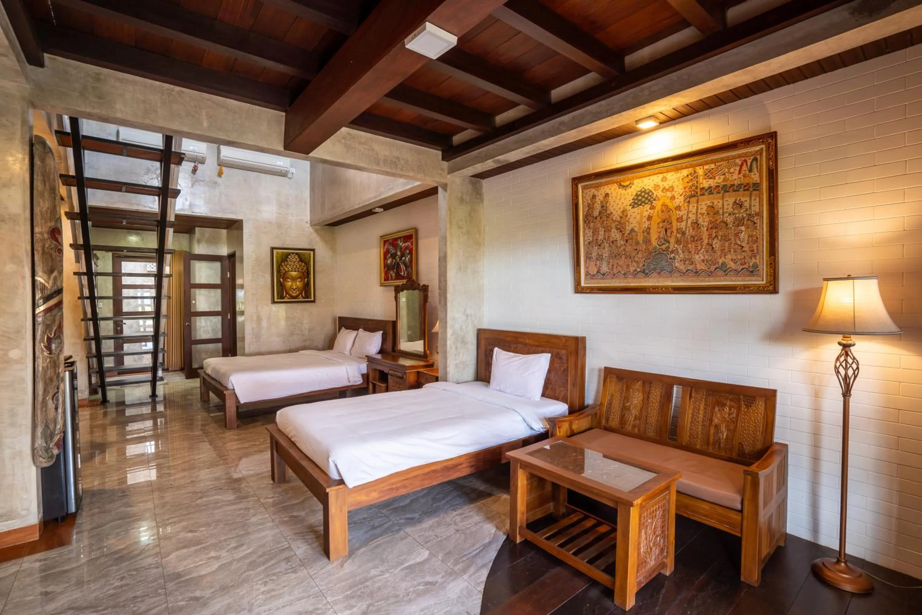 Bed in Nirmala Guest House Surf Keramas