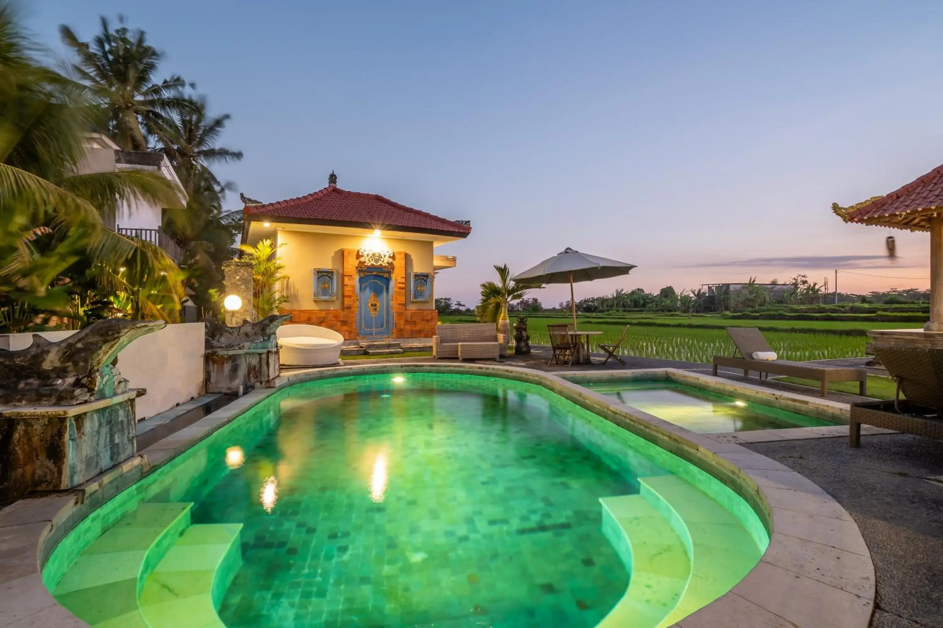 Swimming pool in Nirmala Guest House Surf Keramas Swimming pool in Nirmala Guest House Surf Keramas