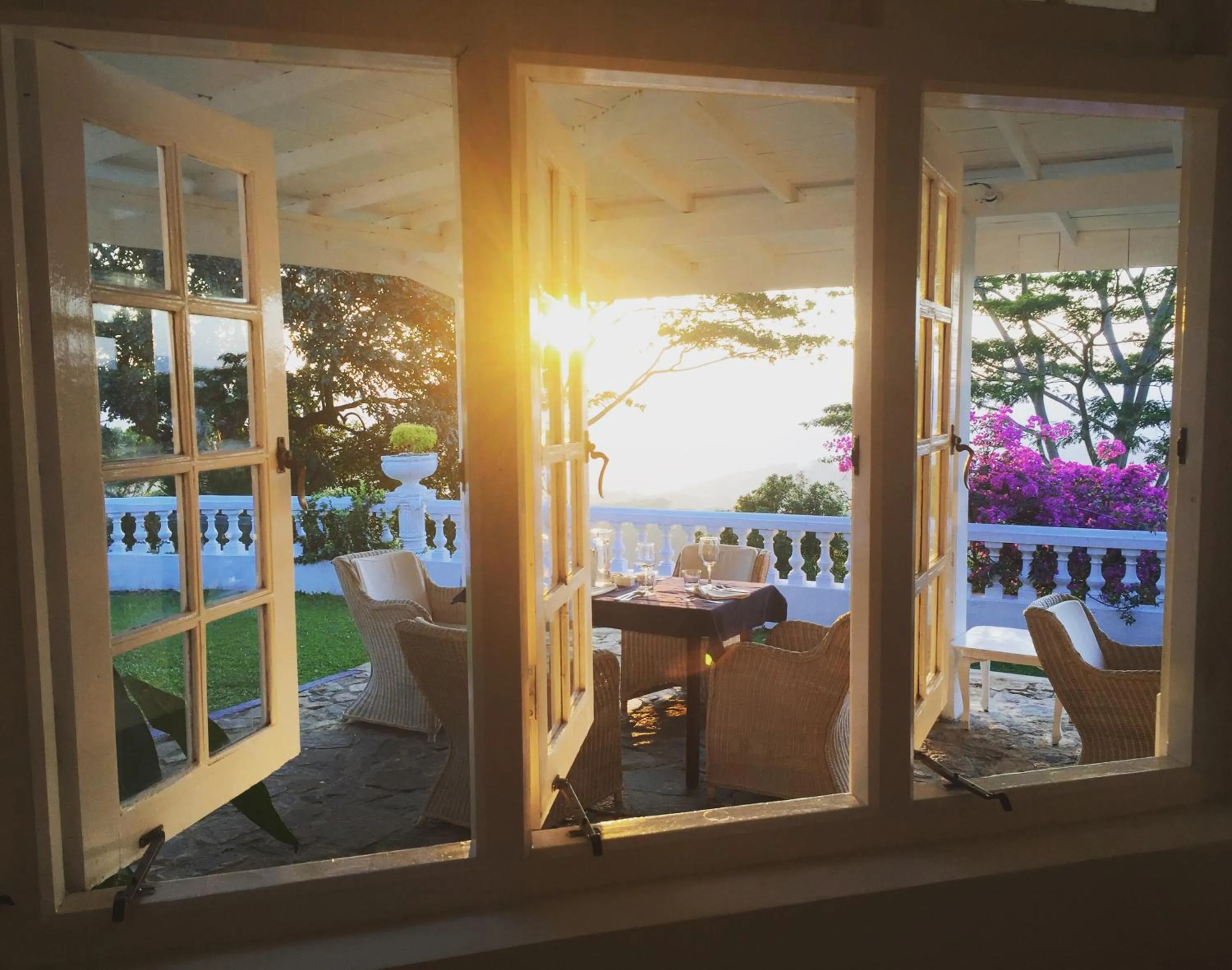 Patio in Ashburnham Estate-98 Acre Tea Estate with Private Waterfalls