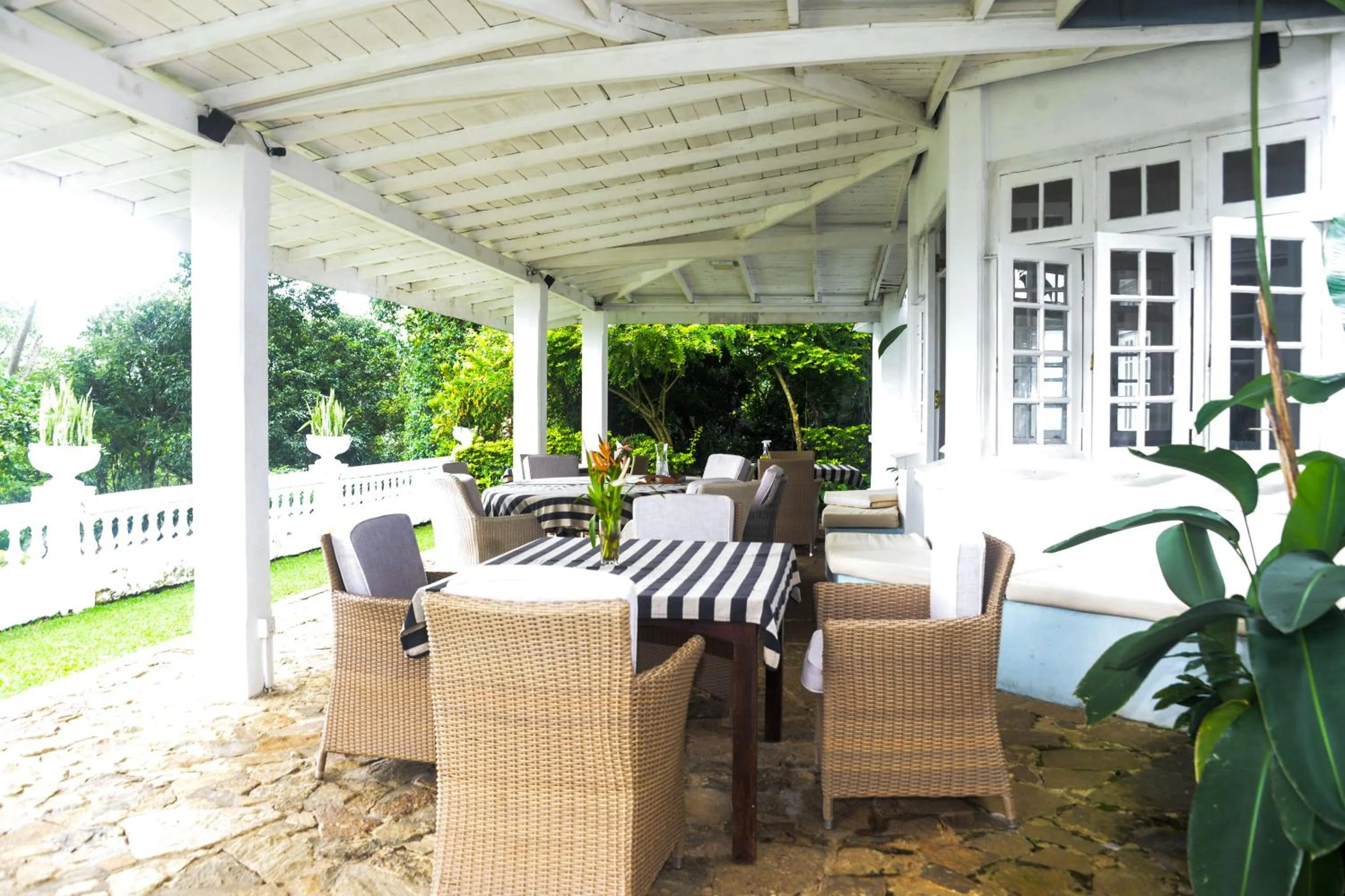 Patio in Ashburnham Estate-98 Acre Tea Estate with Private Waterfalls