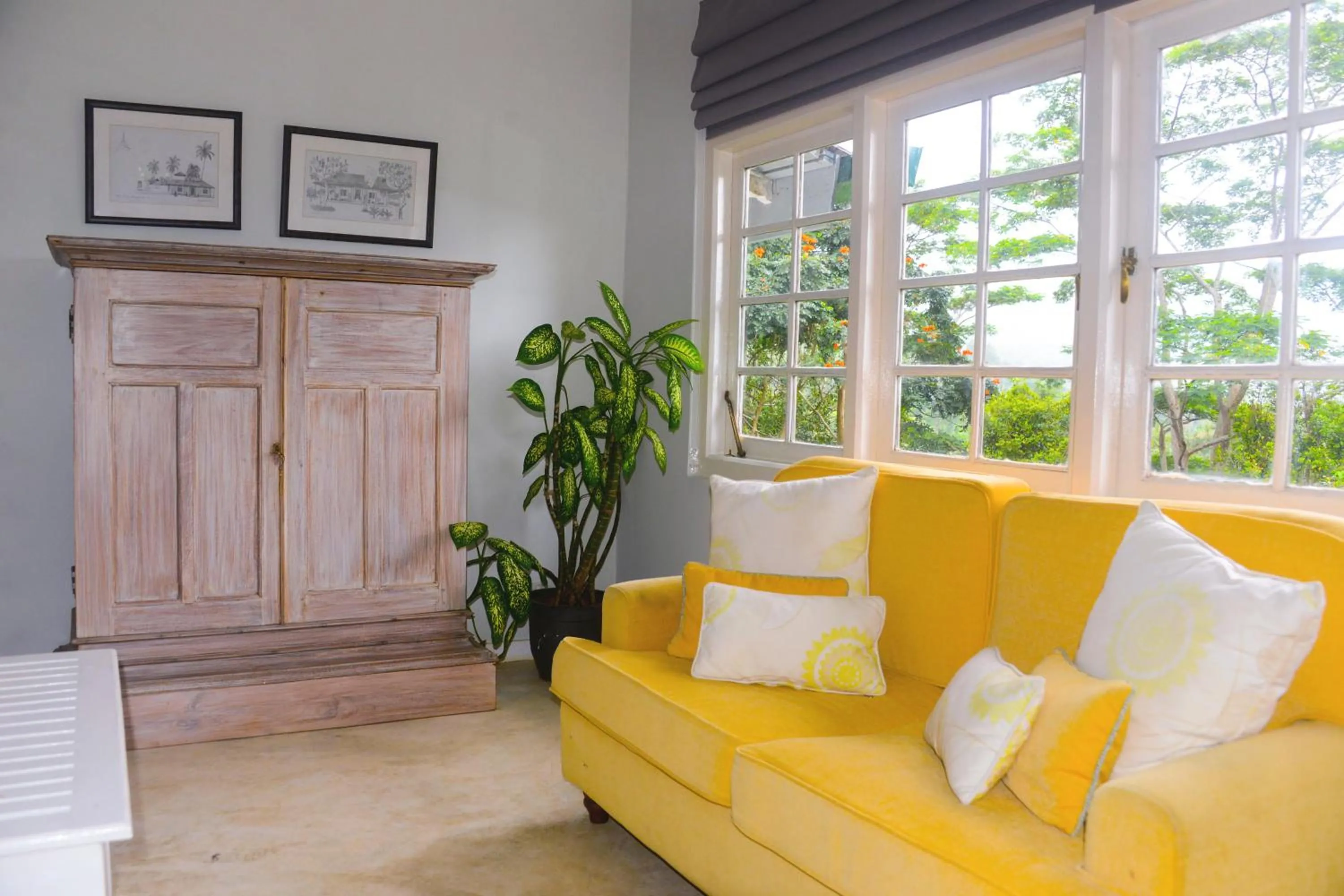 Seating area in Ashburnham Estate-98 Acre Tea Estate with Private Waterfalls
