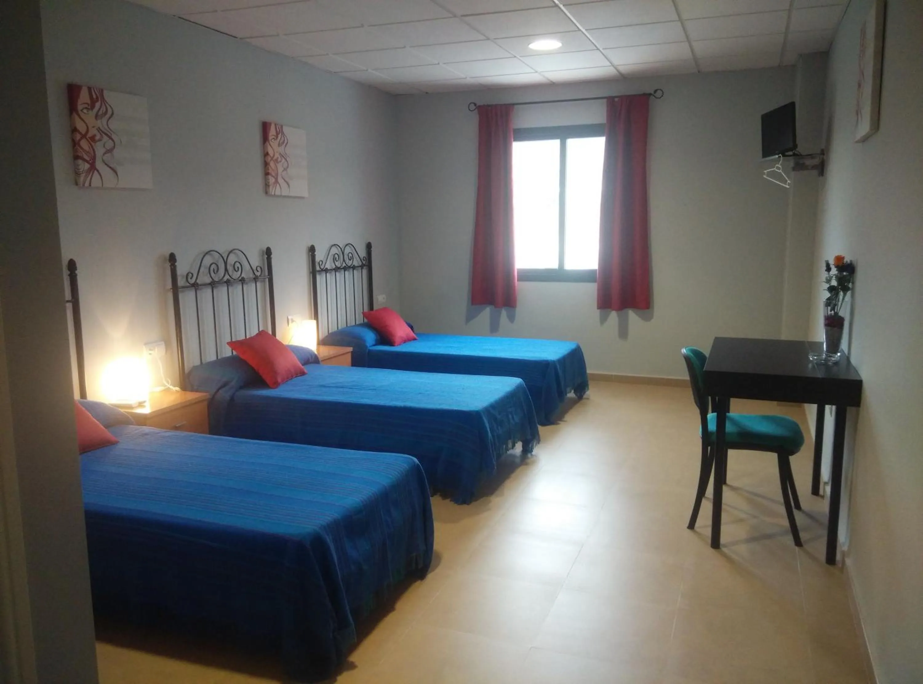 Bed in Hostal la Molina