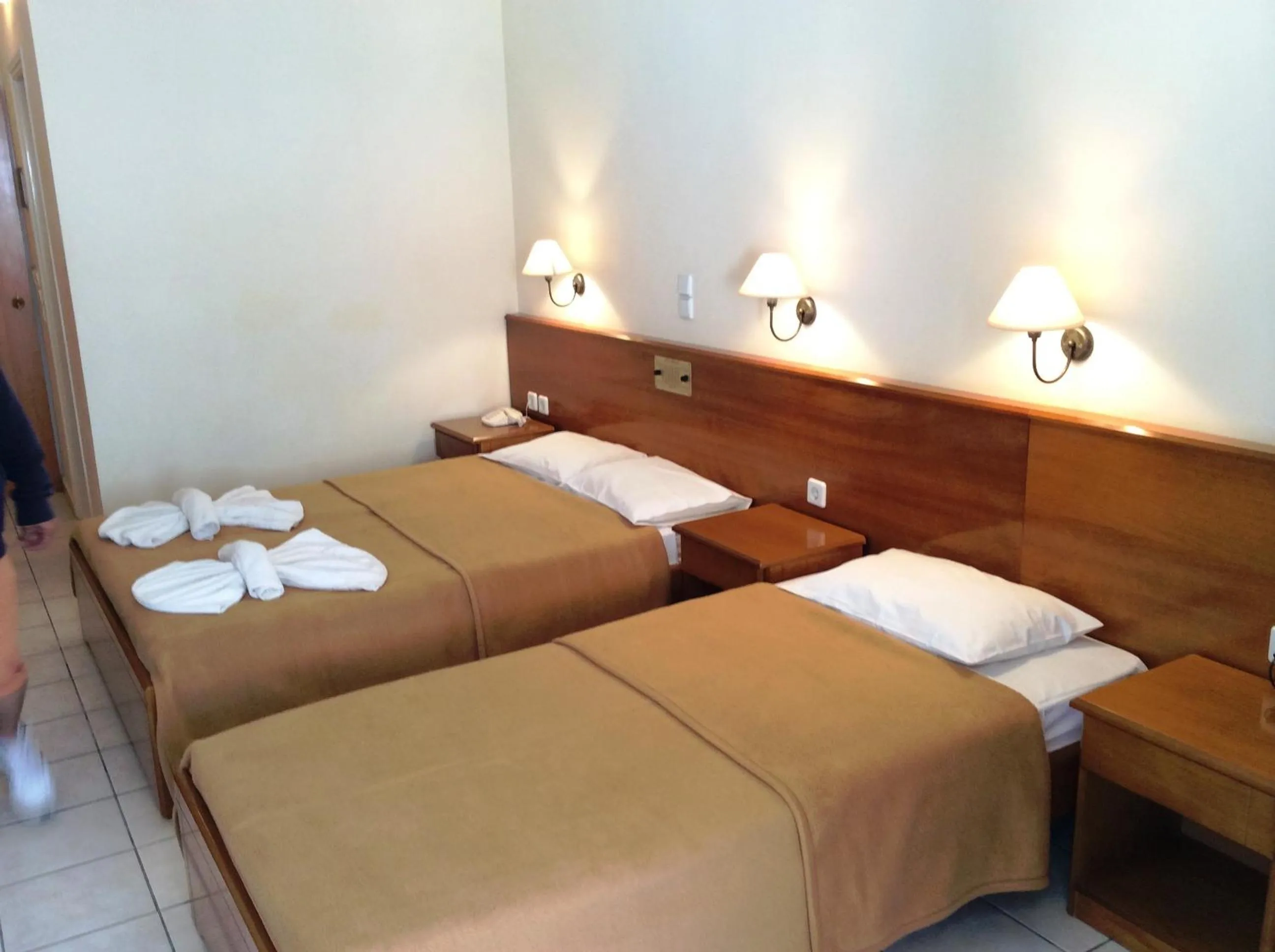 Bed in Andreolas Beach Hotel