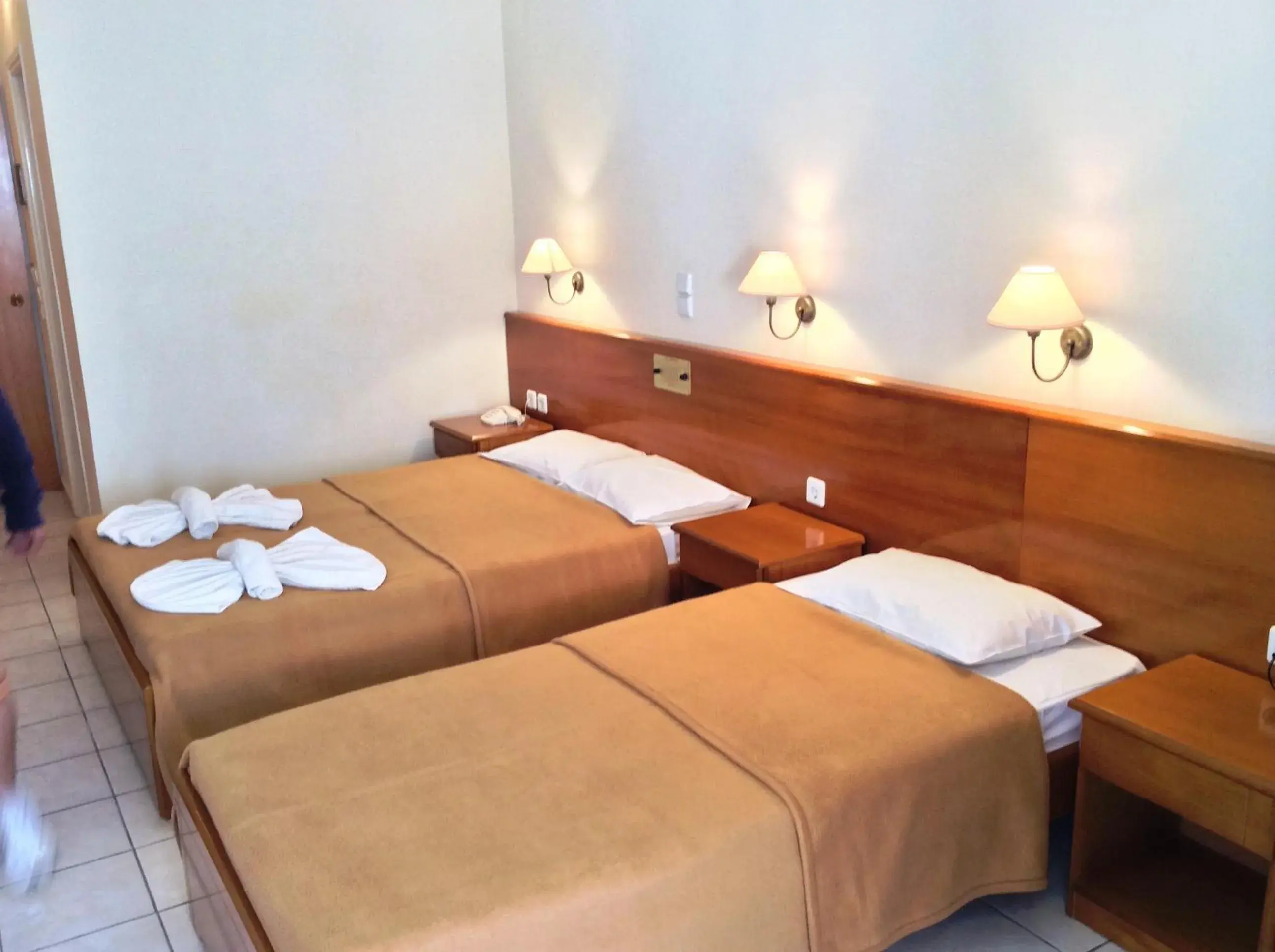 Bed in Andreolas Beach Hotel Bed in Andreolas Beach Hotel