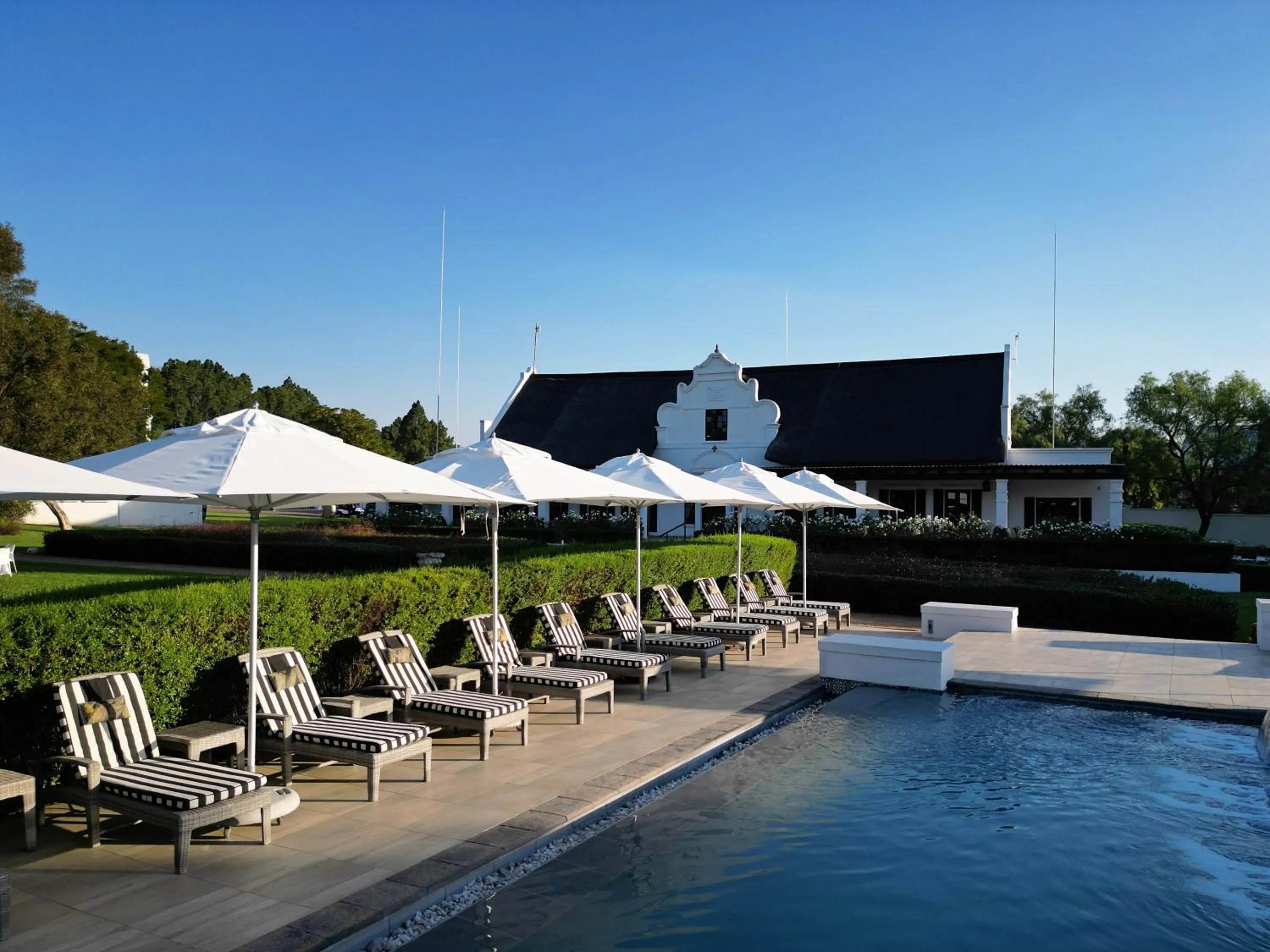 Pool view in Kievits Kroon Gauteng Wine Estate