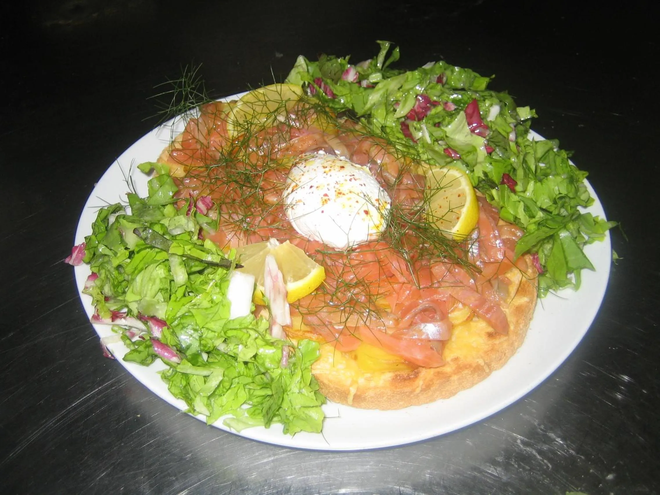 Food close-up in Logis de L'Europe Restaurant Le Cepage