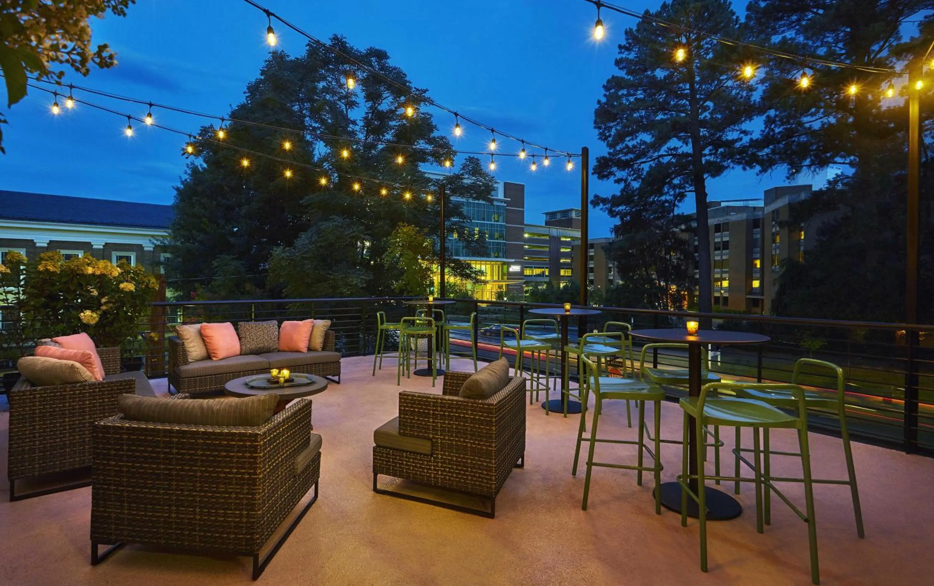 Dining area in Graduate by Hilton Charlottesville