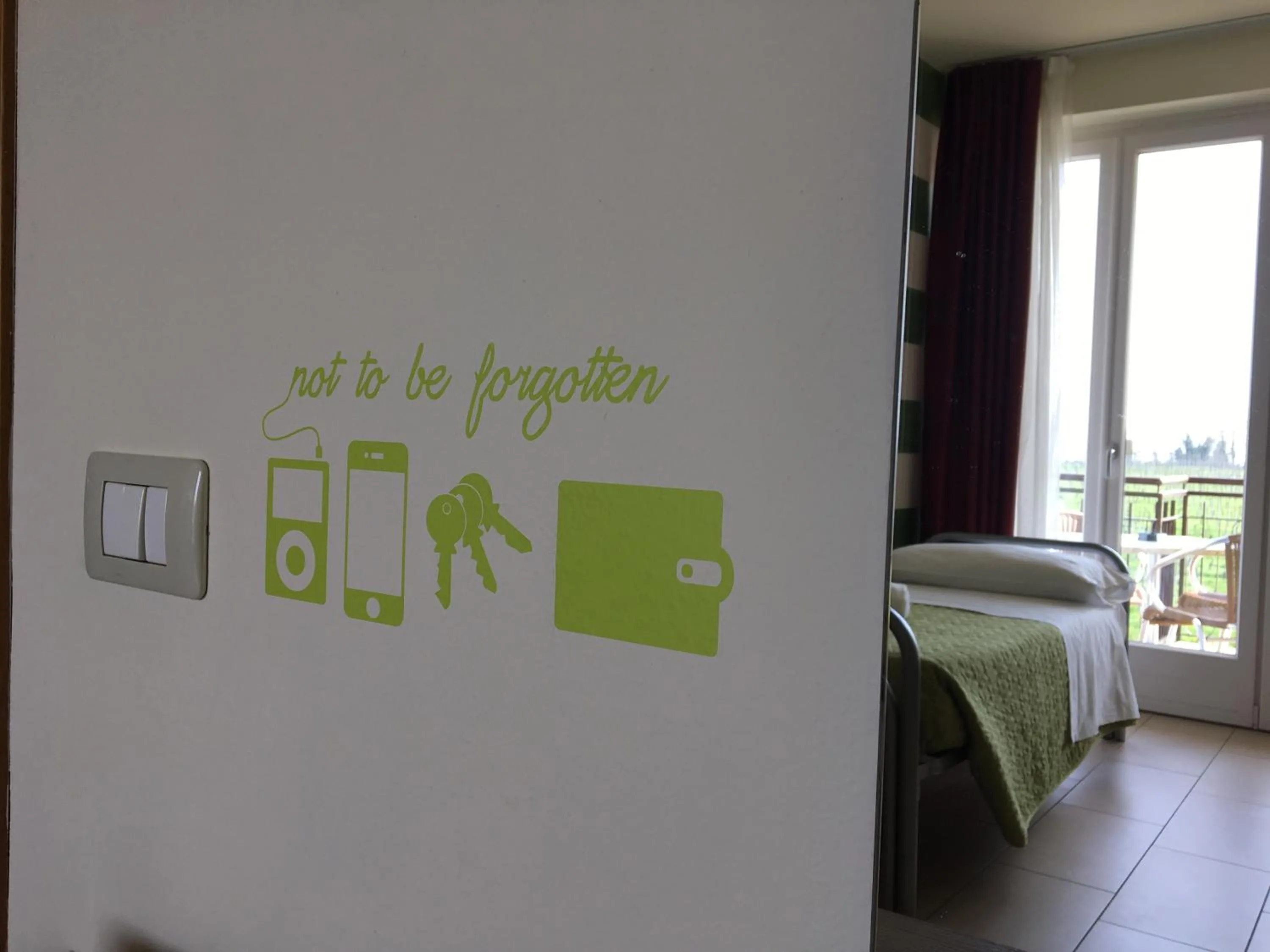 Text overlay, Bed in The Lighthouse Rooms