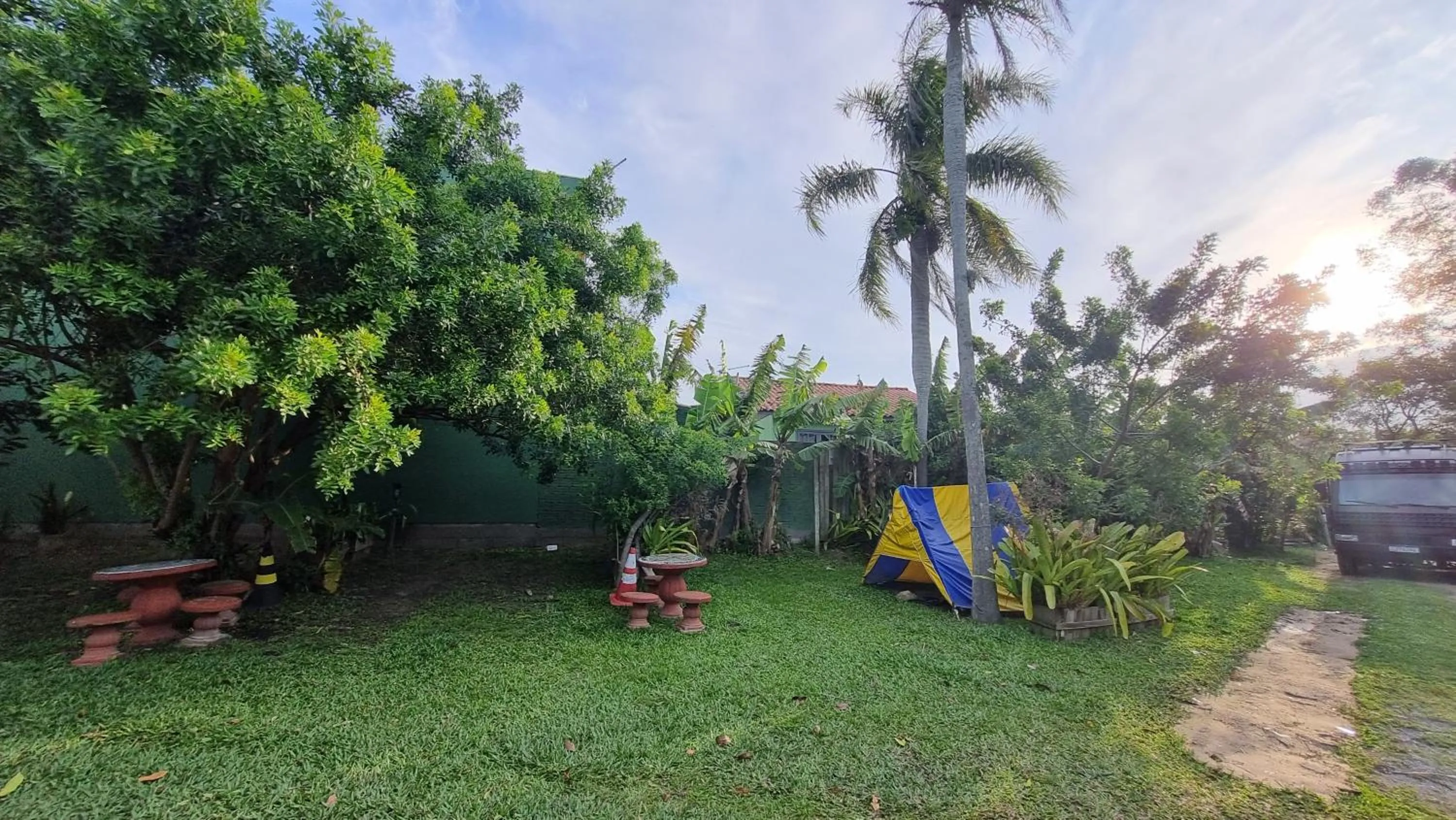 Garden in Arte da Tribo Hostel & Camping