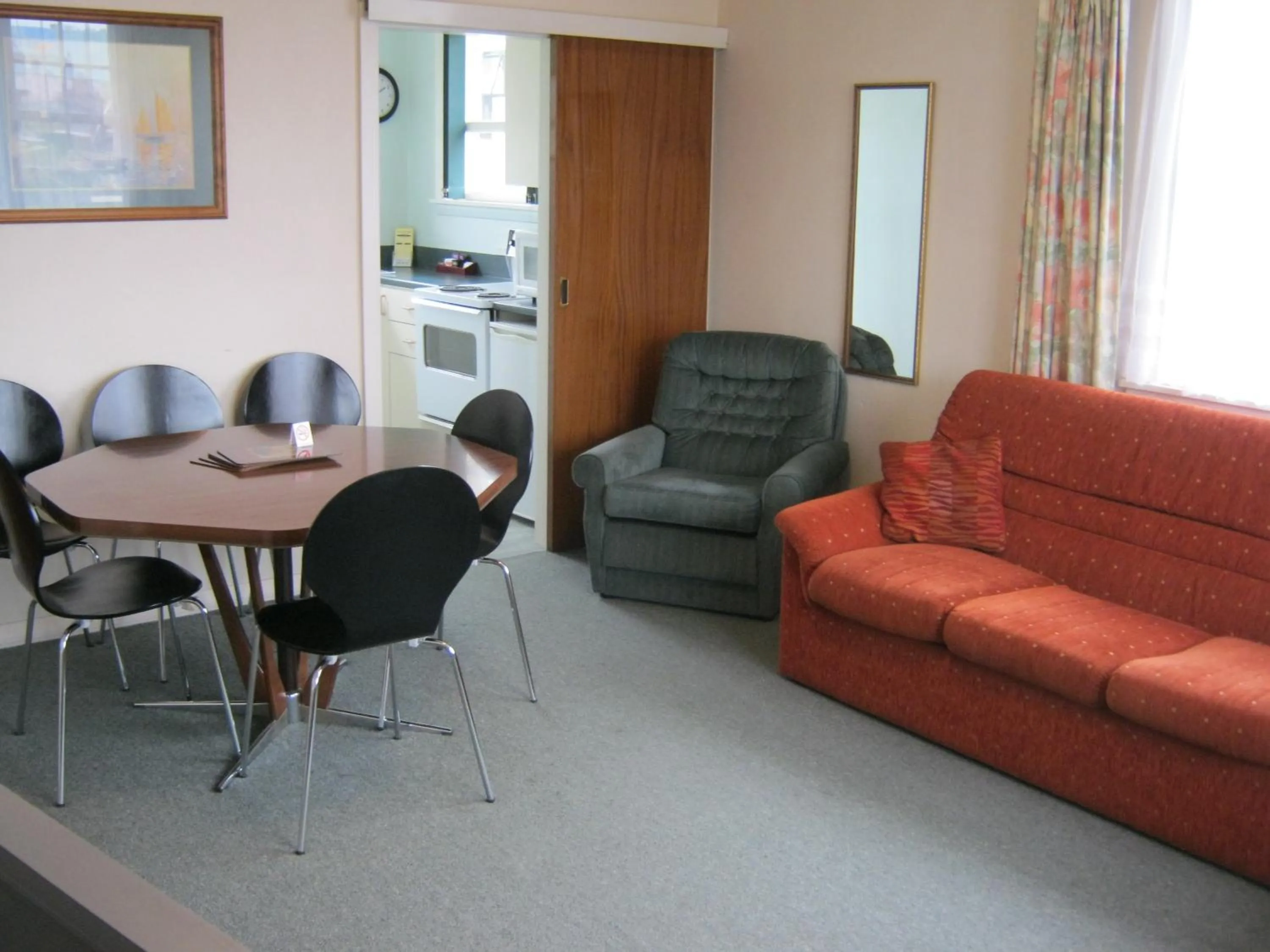 Seating area in Blue Dolphin Motel