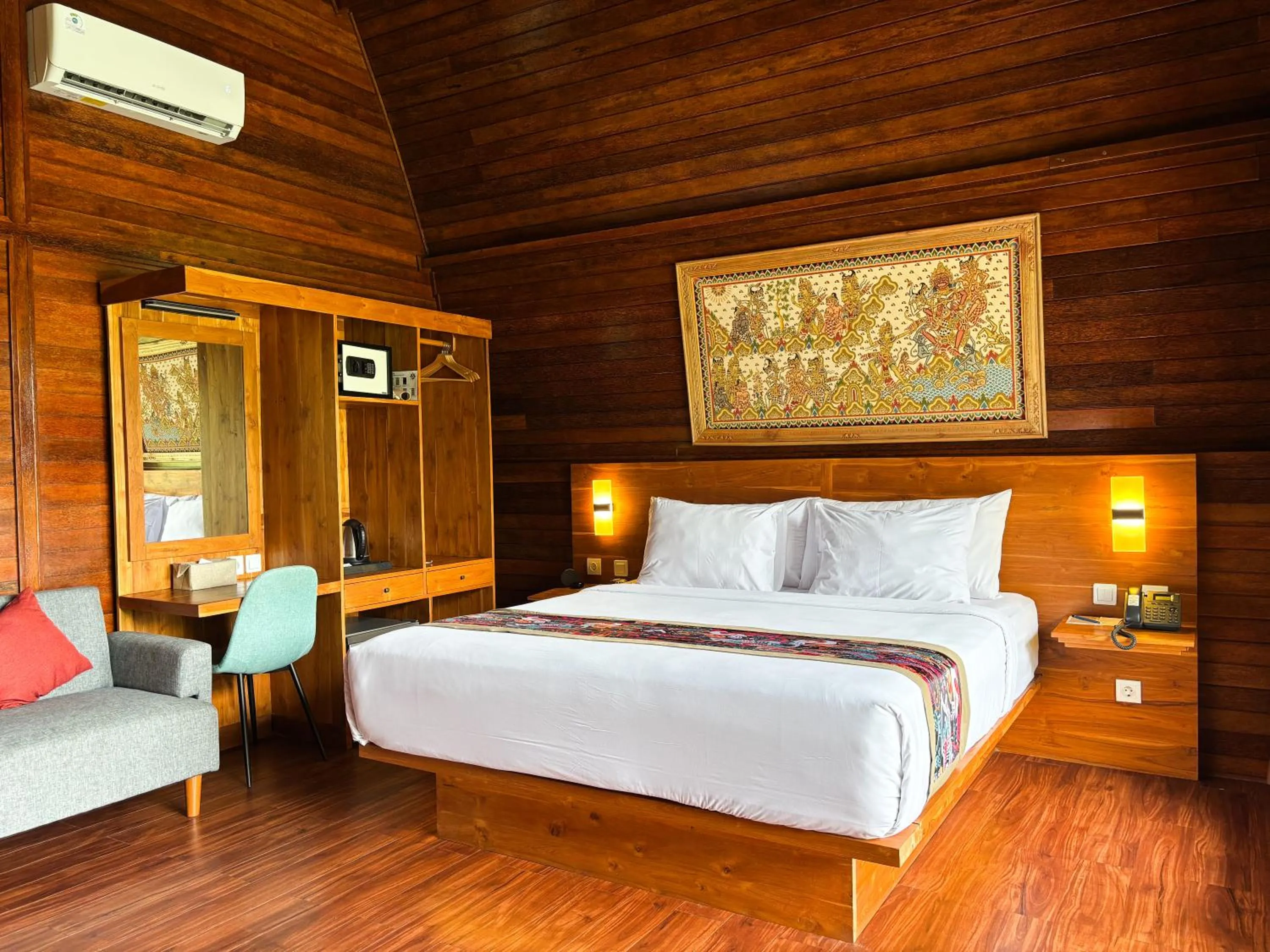 Bed in Adil Villa & Resort