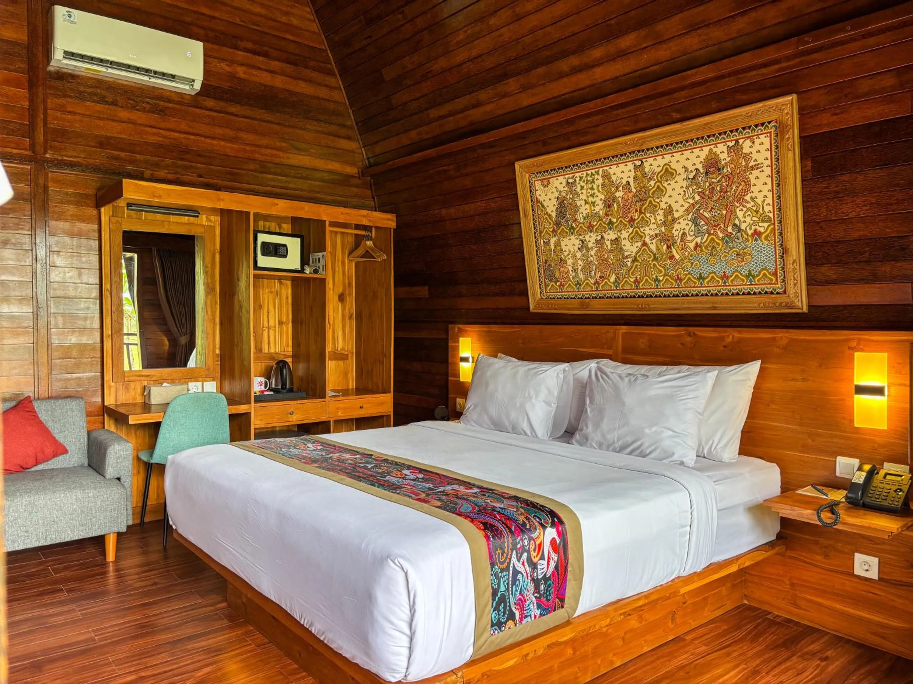 Bed in Adil Villa & Resort