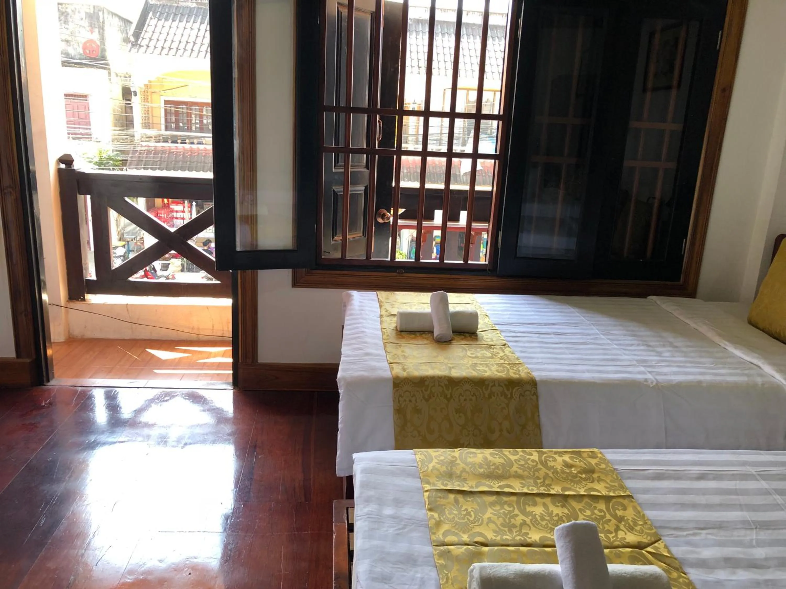 Balcony/Terrace, Bed in Elephant Boutique Hotel