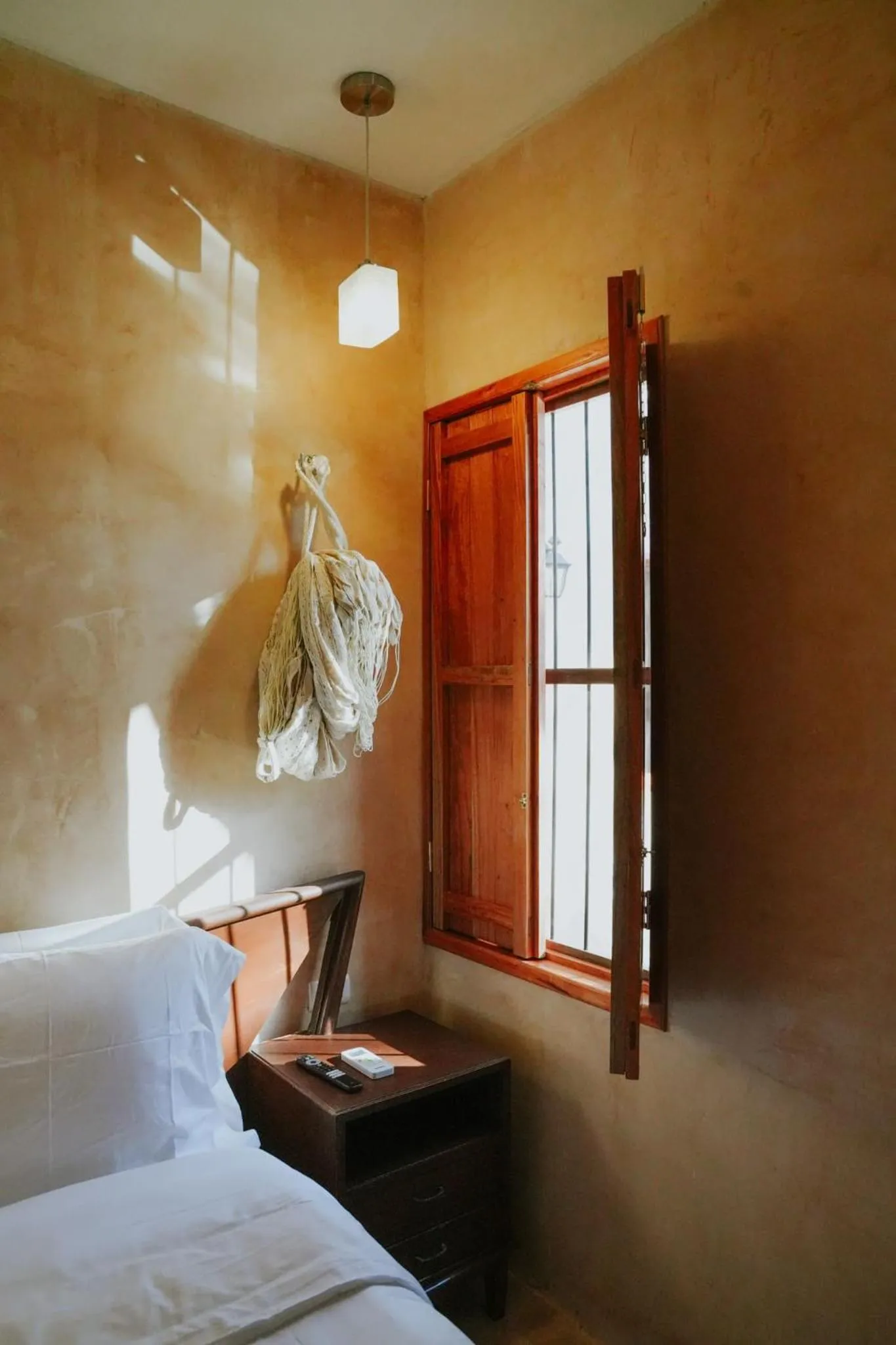Bed in Hacienda Cenote San Ignacio