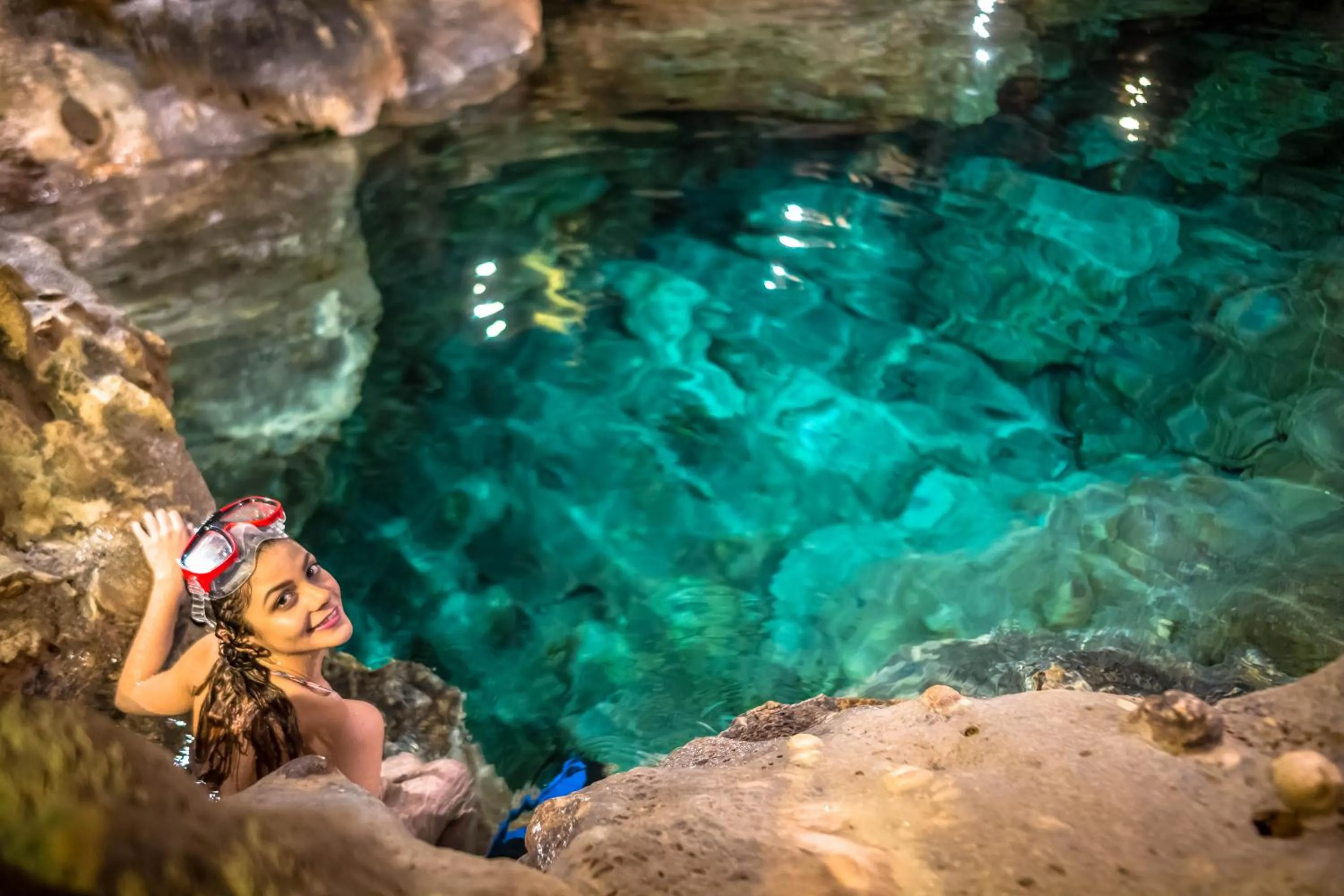 Aqua park in Hacienda Cenote San Ignacio