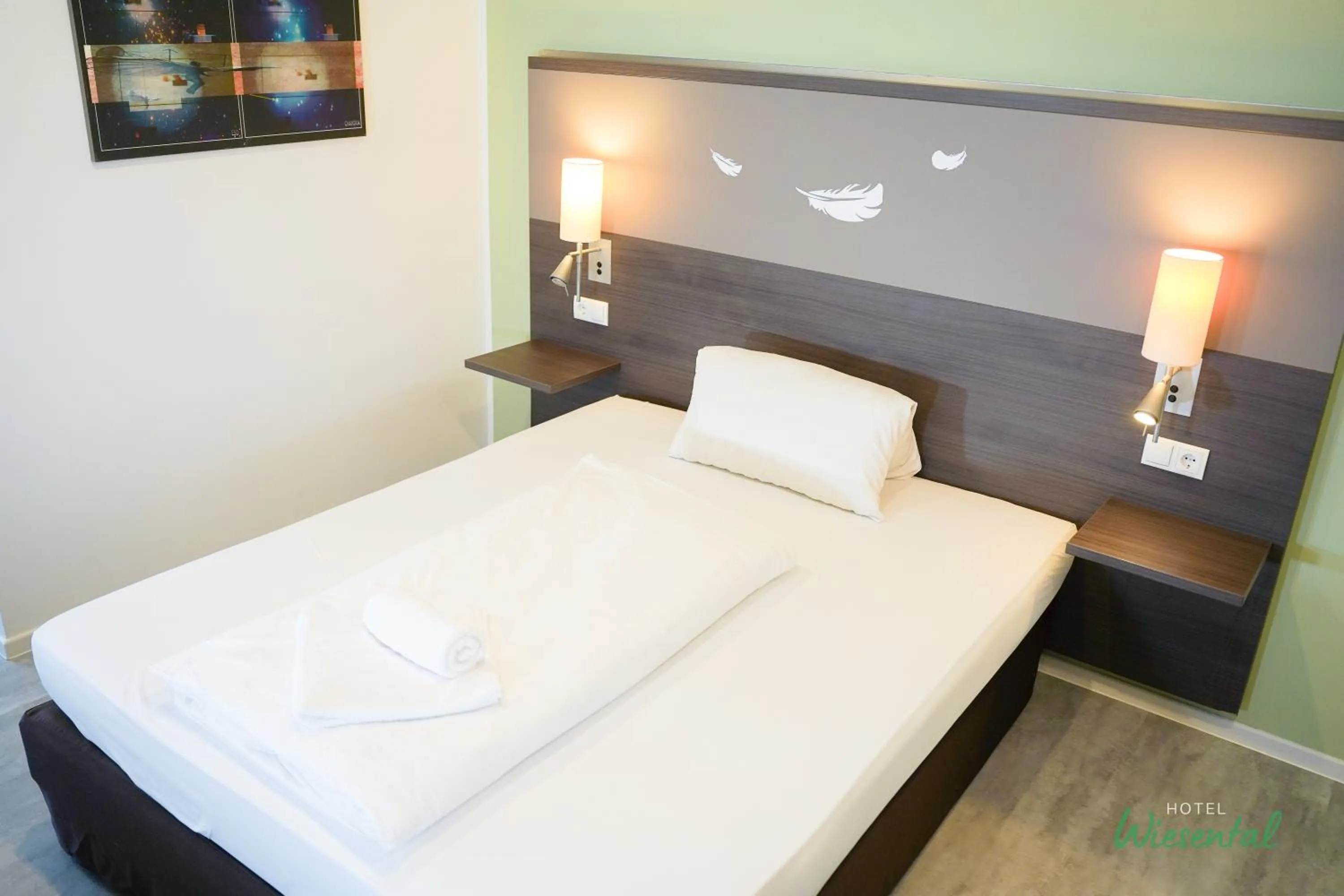 Bed in Hotel Wiesental Nähe Friedrichshafen