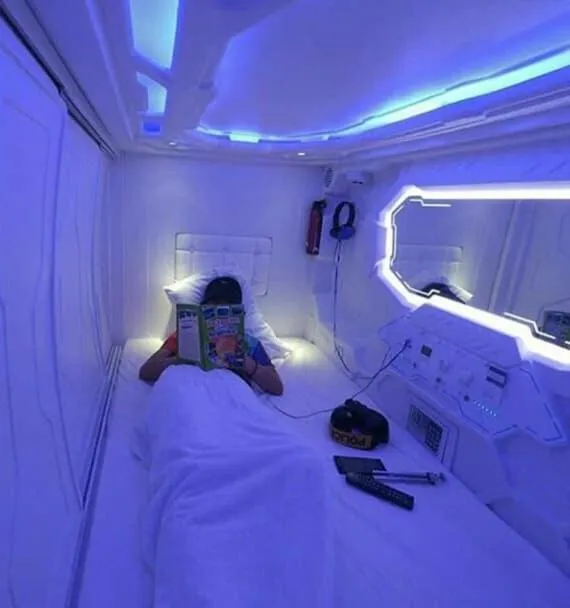 Bed in Hotel Shakti Capsule
