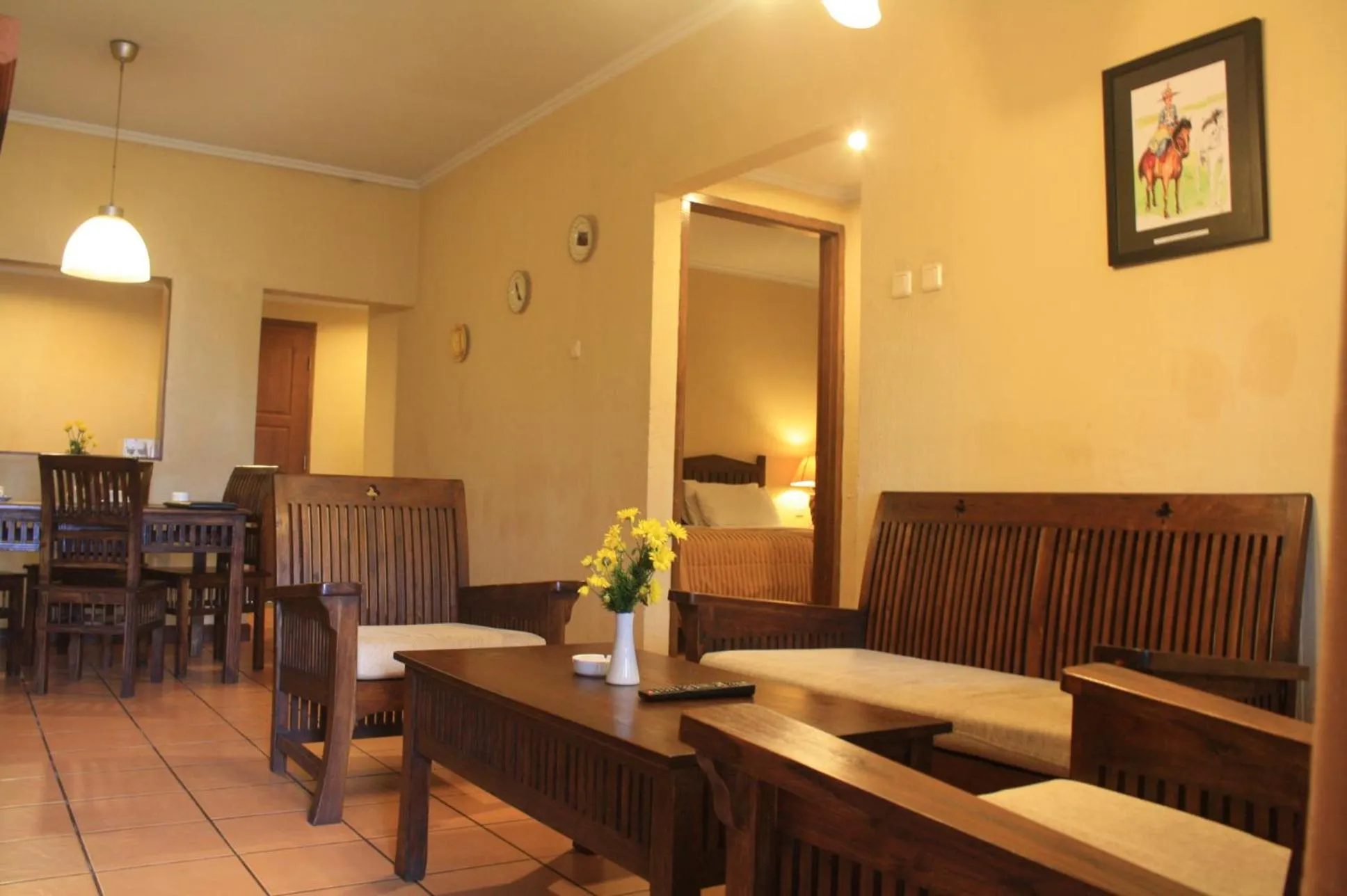 Living room in Puncak Pass Resort