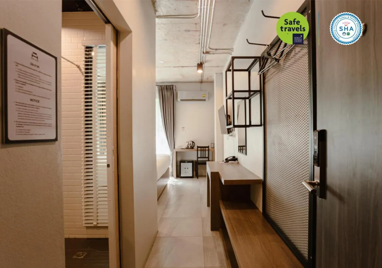 Bedroom in the echo hotel