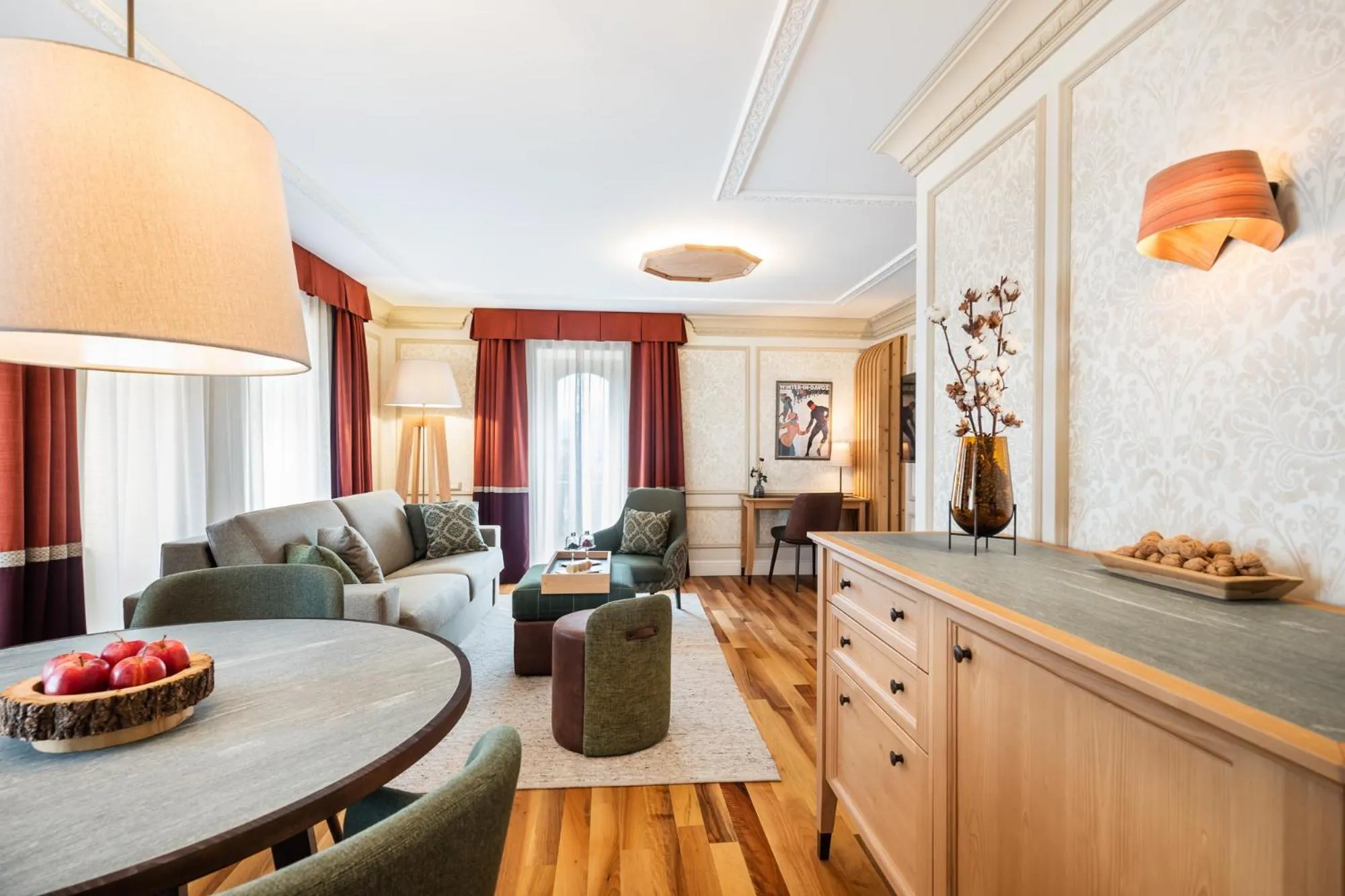 Living room in Hotel Flüela Davos - The Unbound Collection by Hyatt