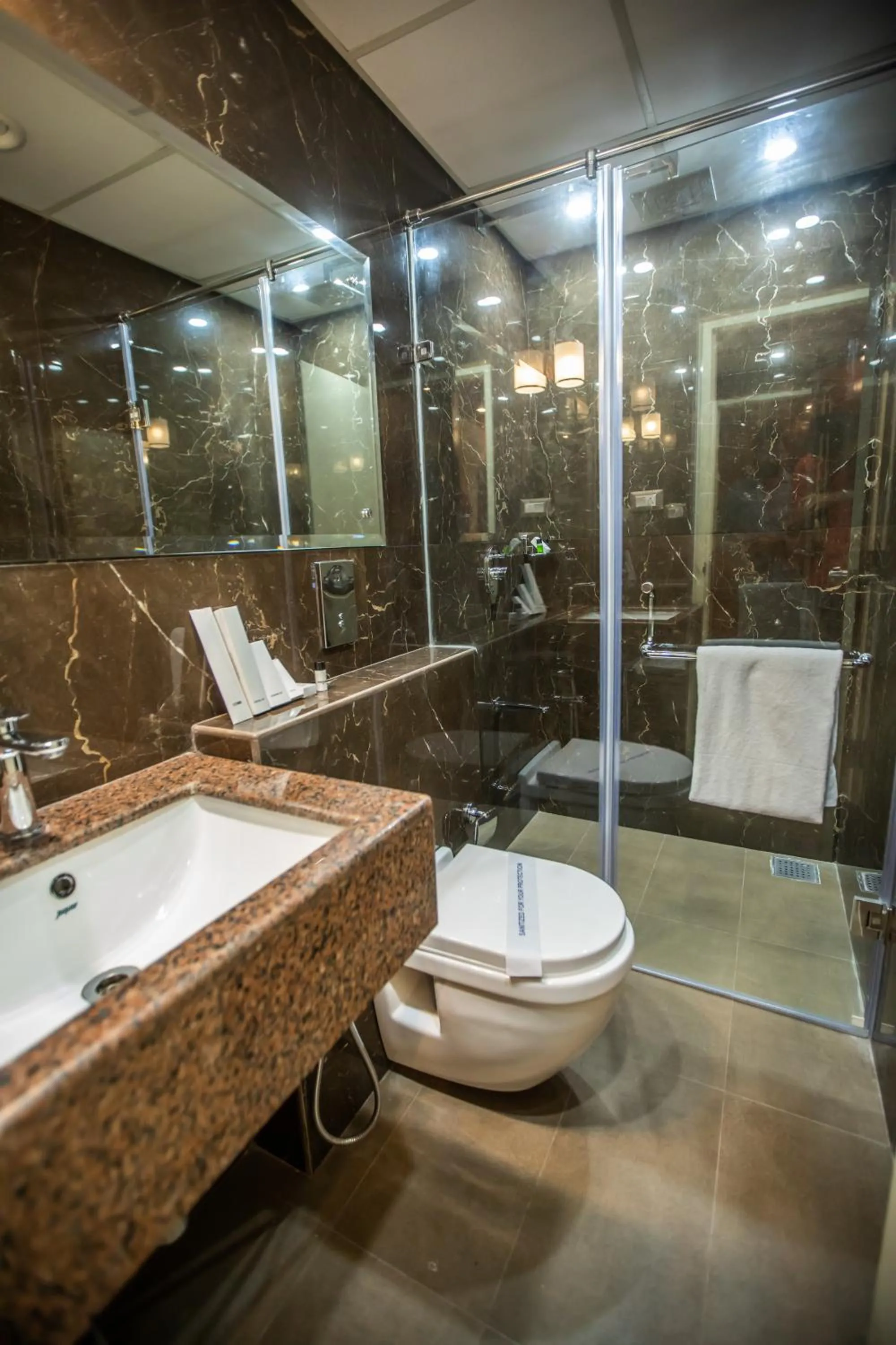 Shower in Hotel Paramos Inn