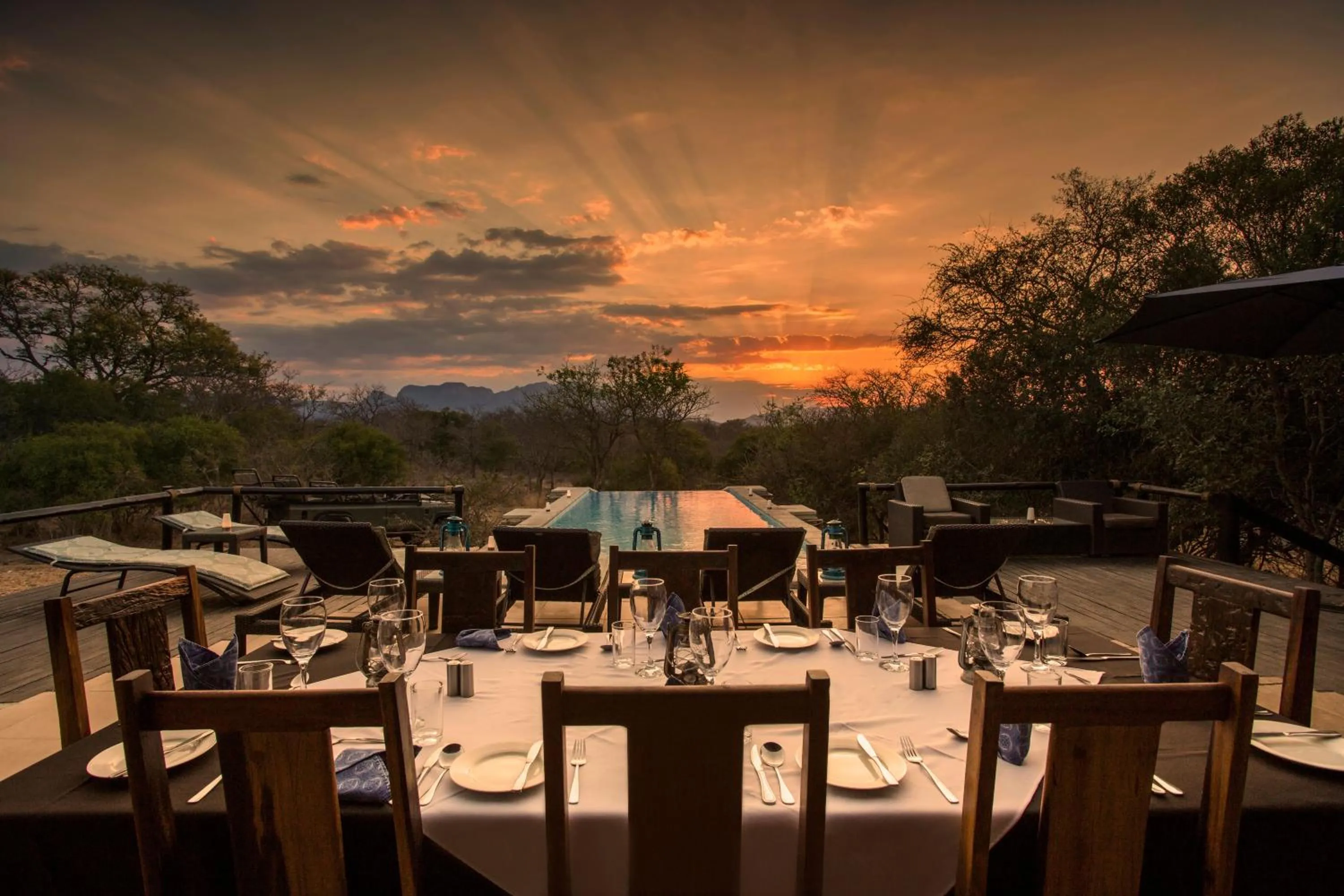 Patio in Vuyani Safari Lodge