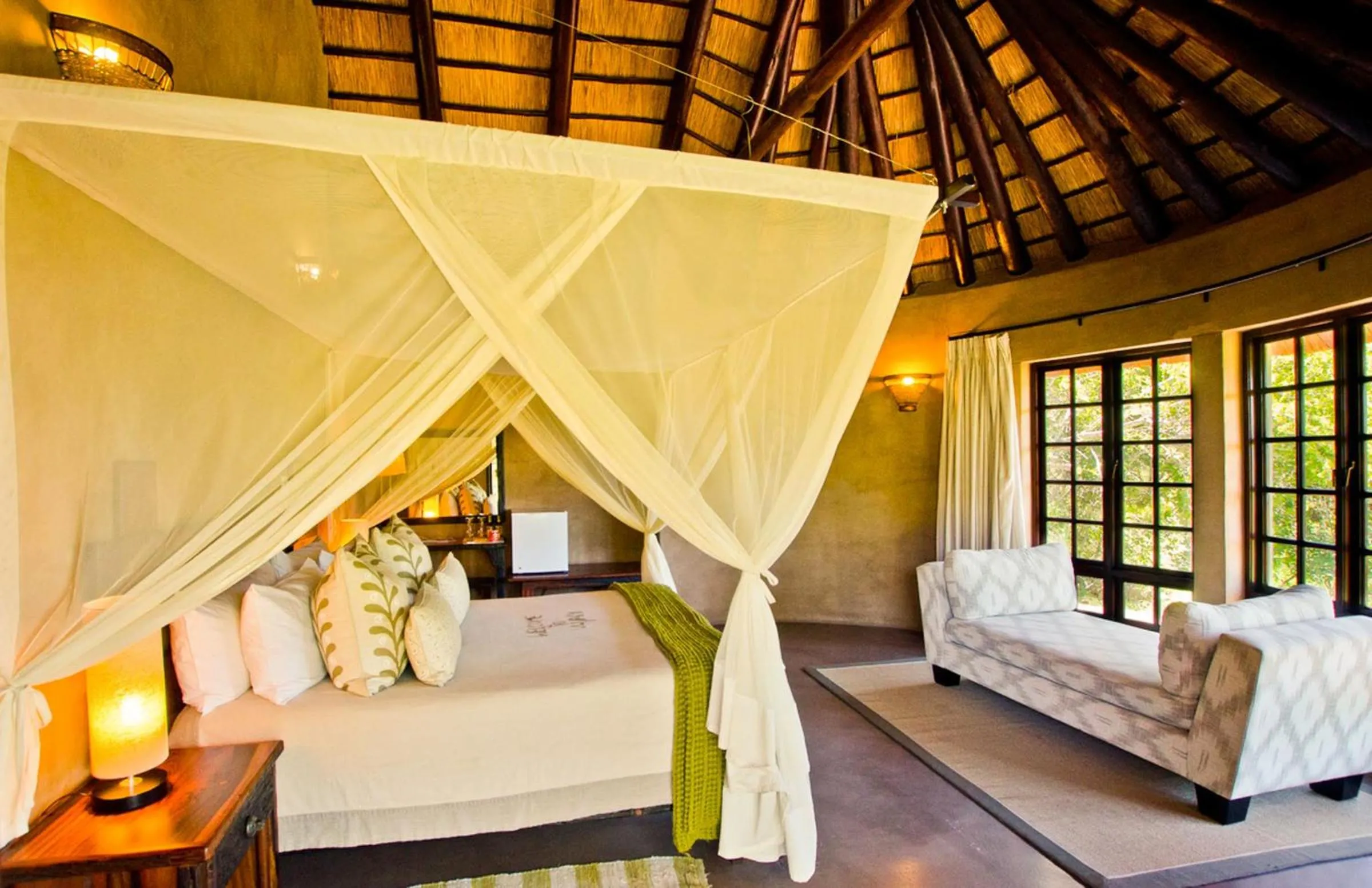 Bed in Vuyani Safari Lodge