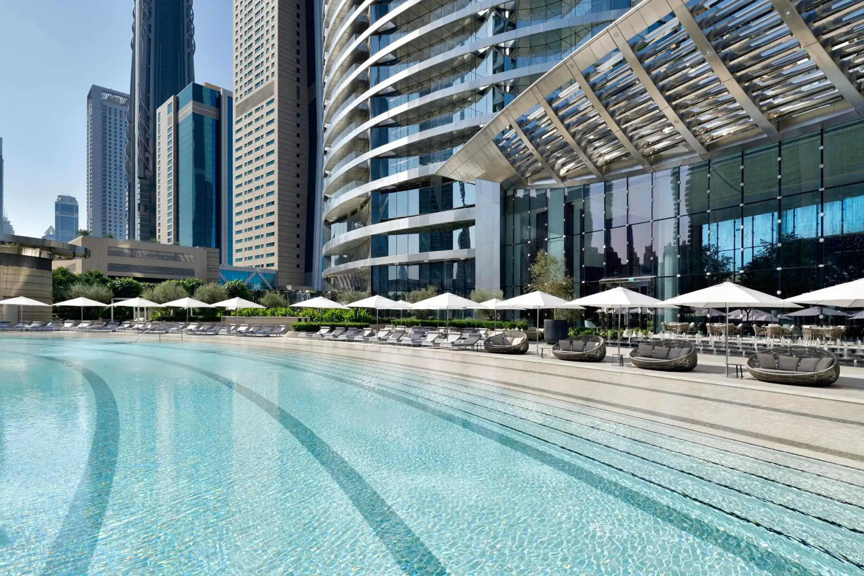 Swimming pool in Address Sky View, Downtown Dubai Swimming pool in Address Sky View, Downtown Dubai
