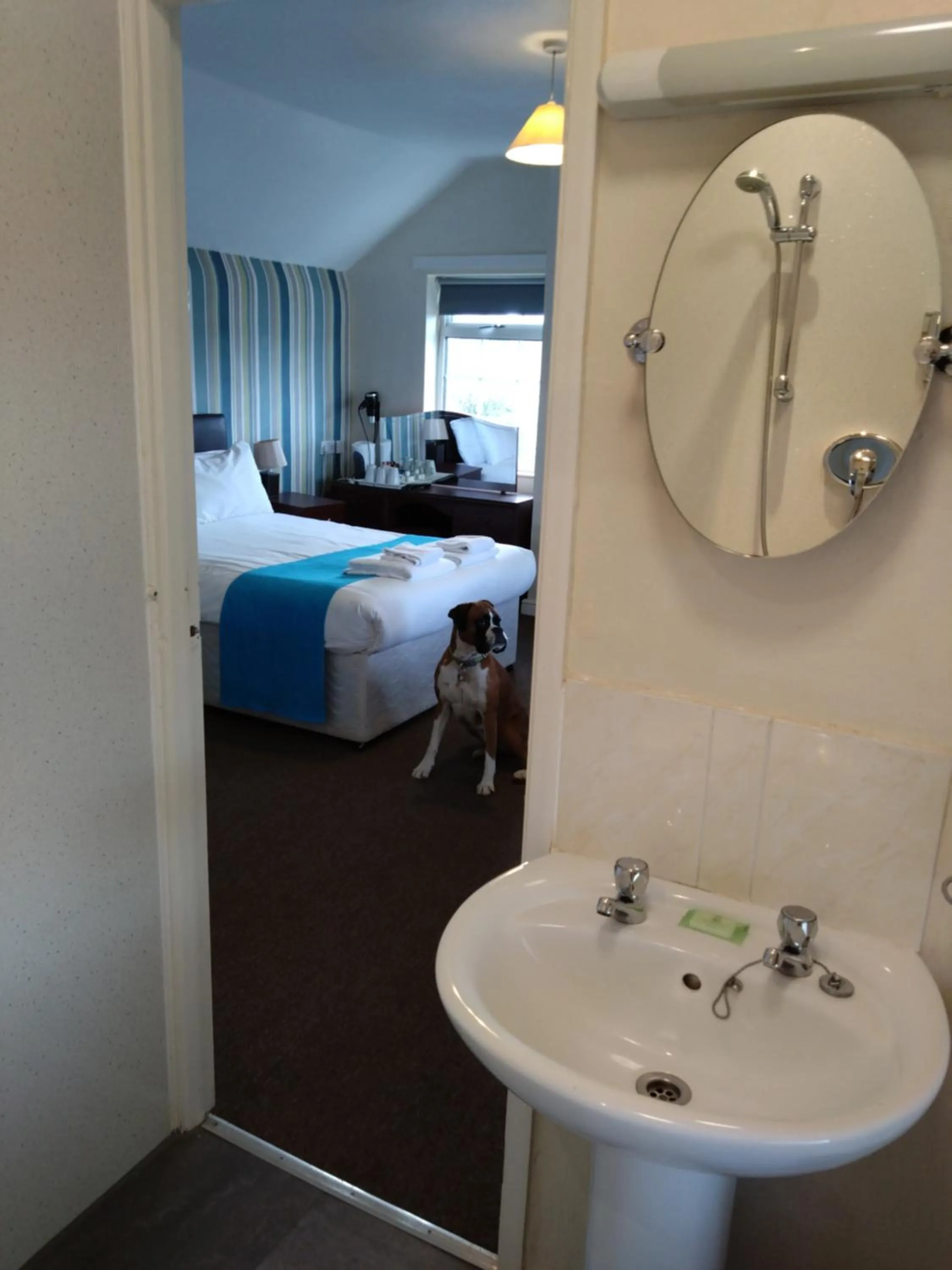 Bathroom, Bed in The Hillmorton Manor Hotel