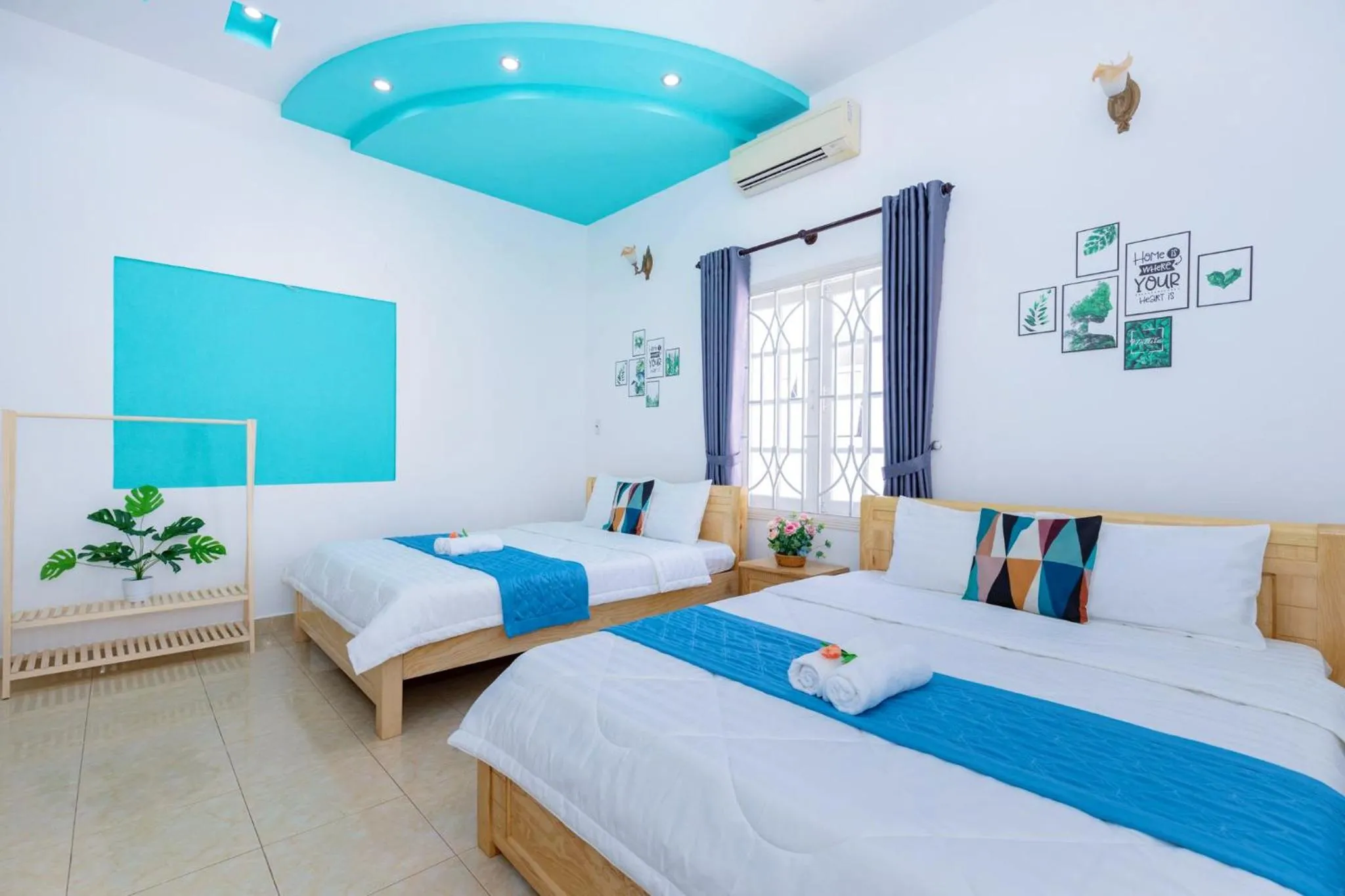 Bed in Villa Hồ Bơi Karaoke - Bida - Sân Vườn - Gần Biển Thùy Vân