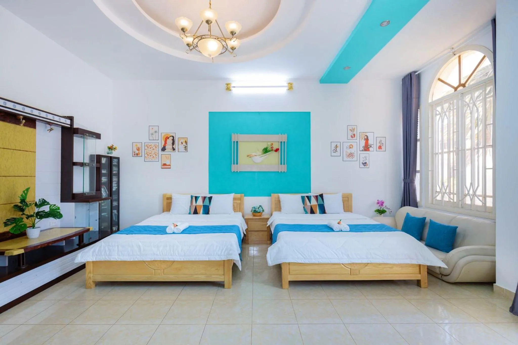 Bed in Villa Hồ Bơi Karaoke - Bida - Sân Vườn - Gần Biển Thùy Vân