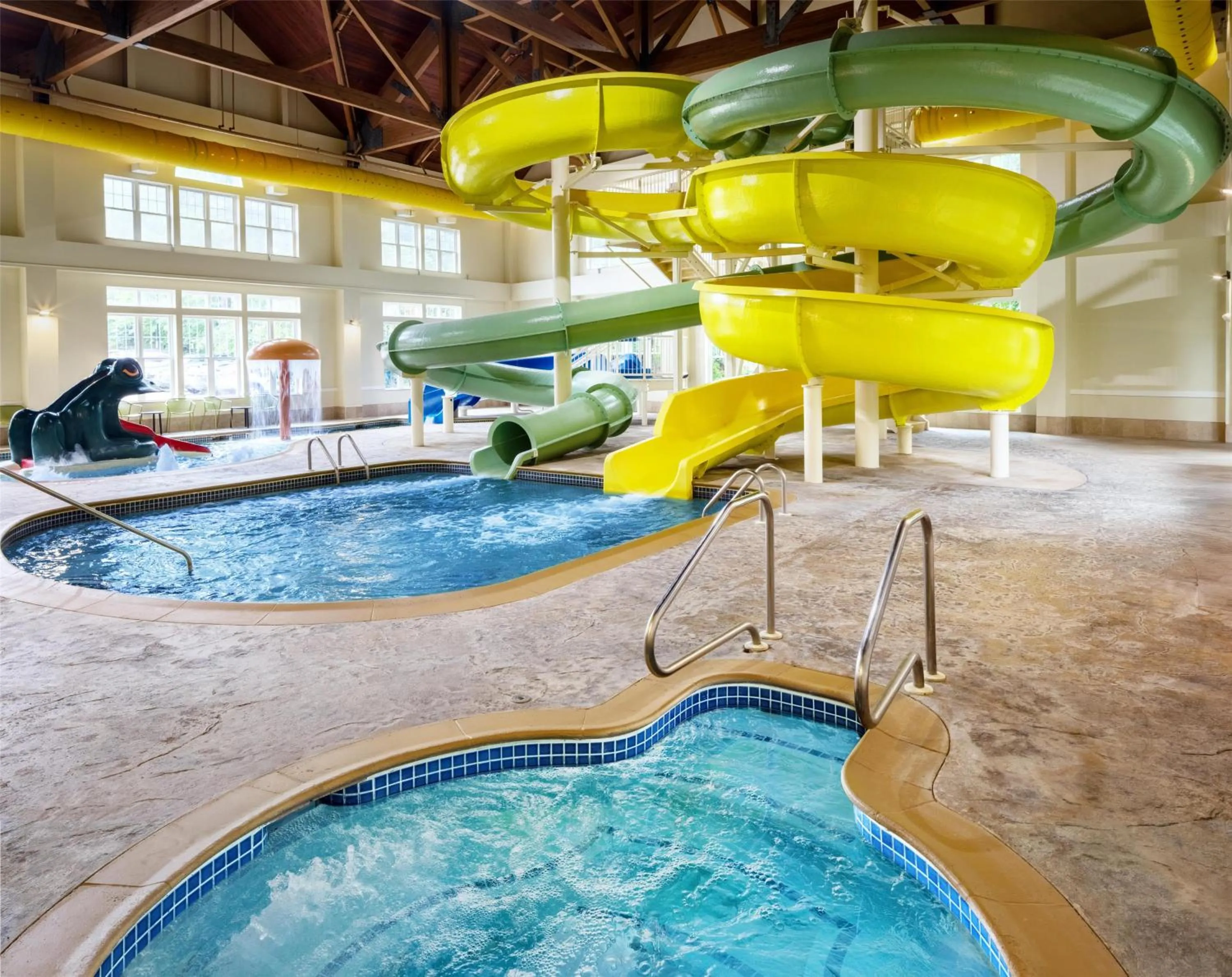 Pool view in Hampton Inn & Suites North Conway