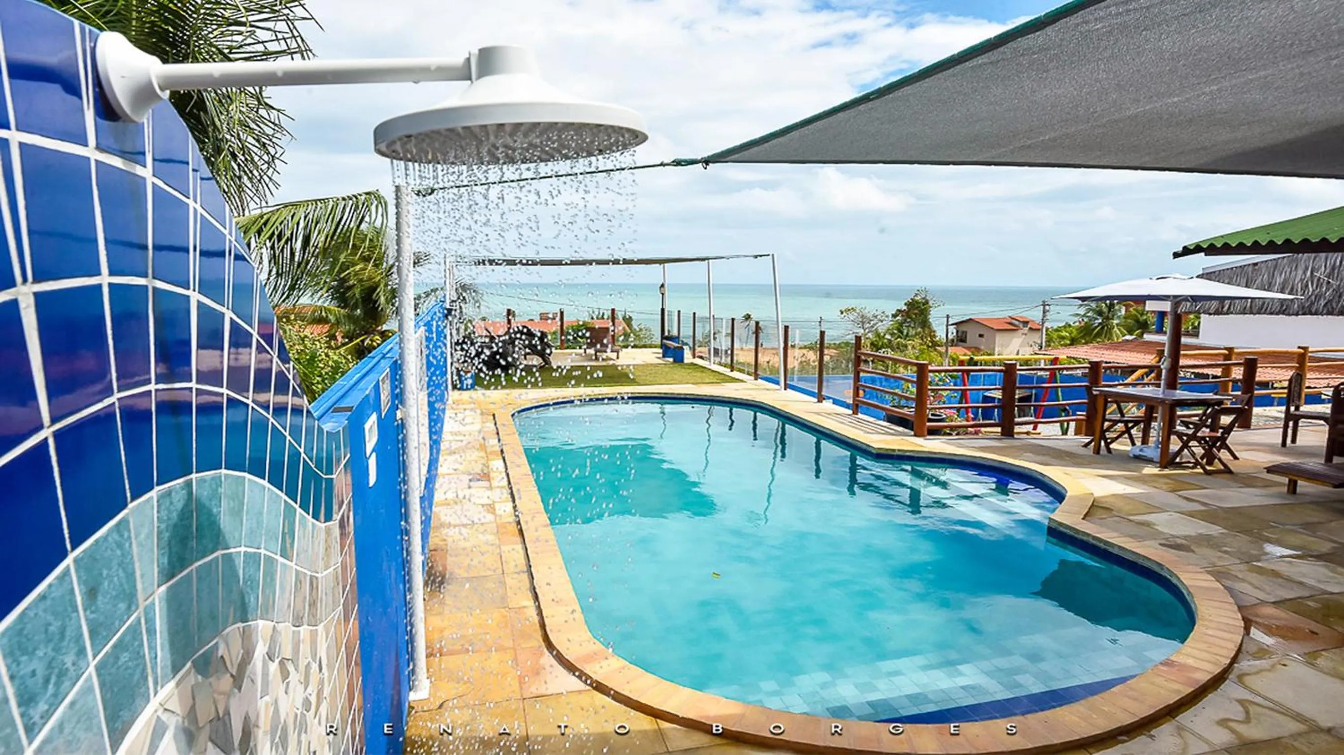 Pool view in Pousada do Sol