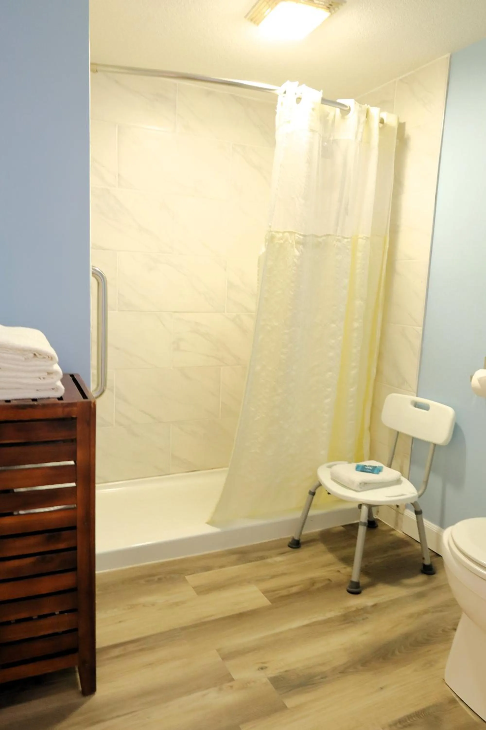 Shower in Americas Best Value Inn Suites & Studios Blytheville by Sonesta