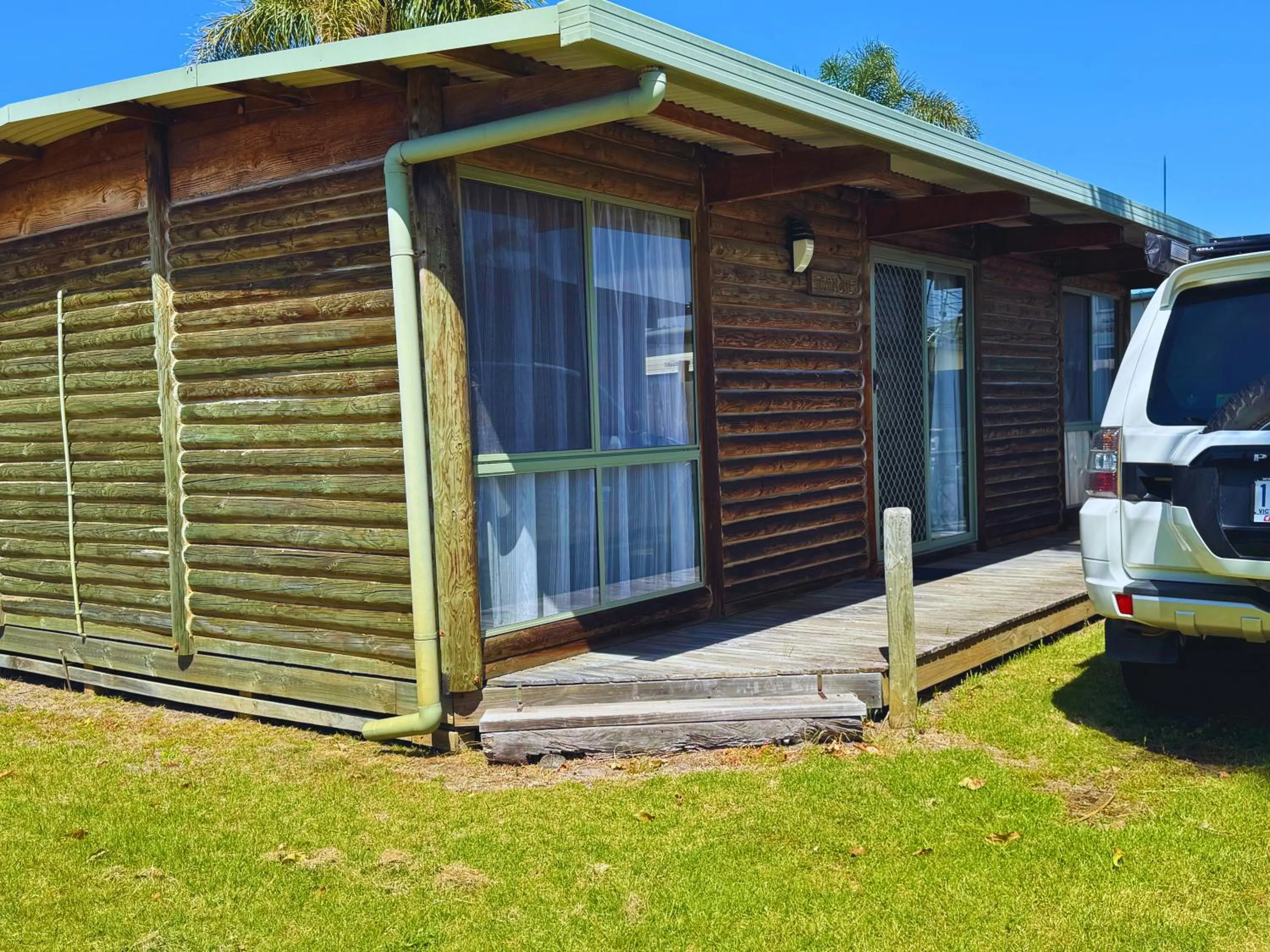 Guests in Lazy Acre Log Cabins