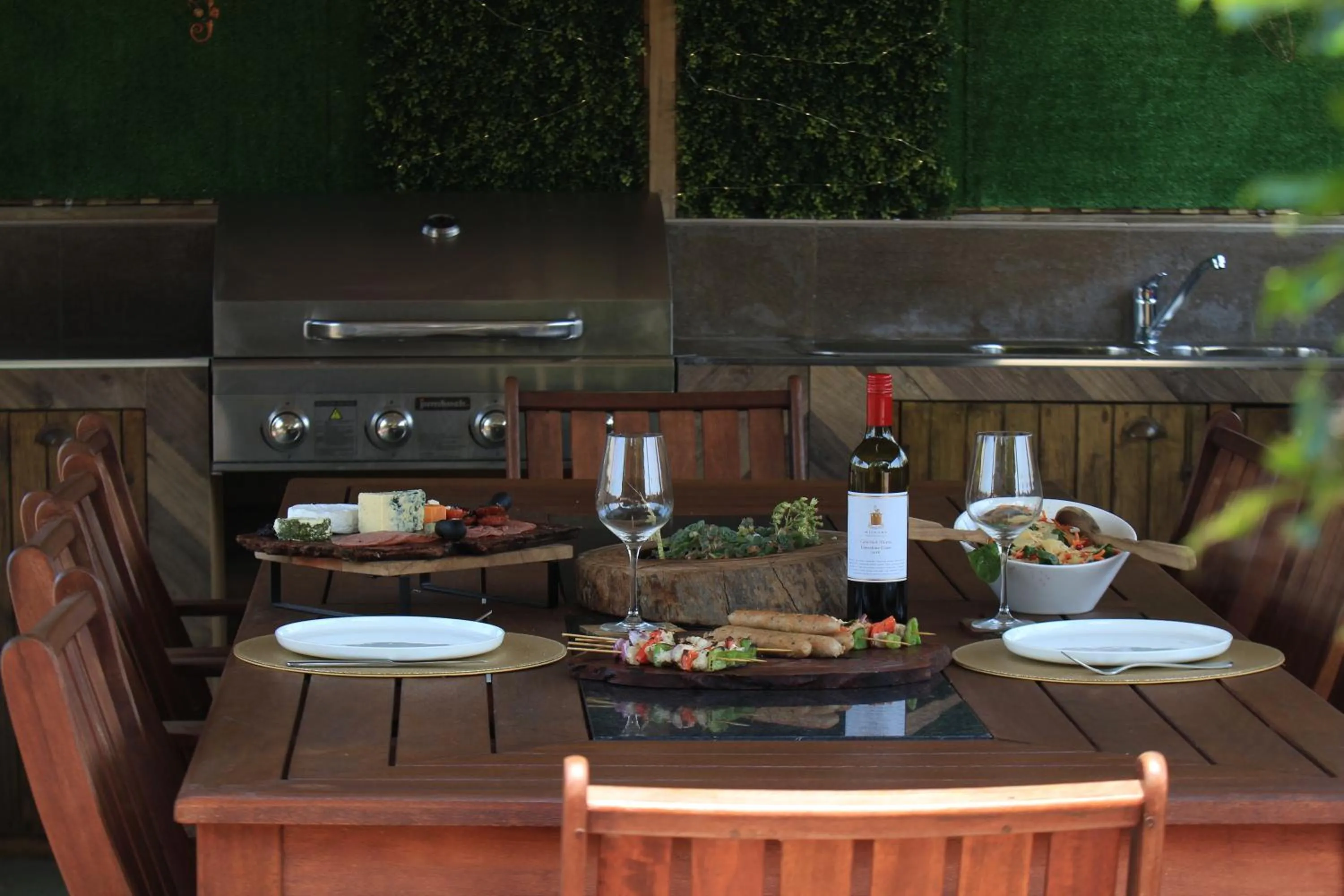 BBQ facilities in Lazy Acre Log Cabins