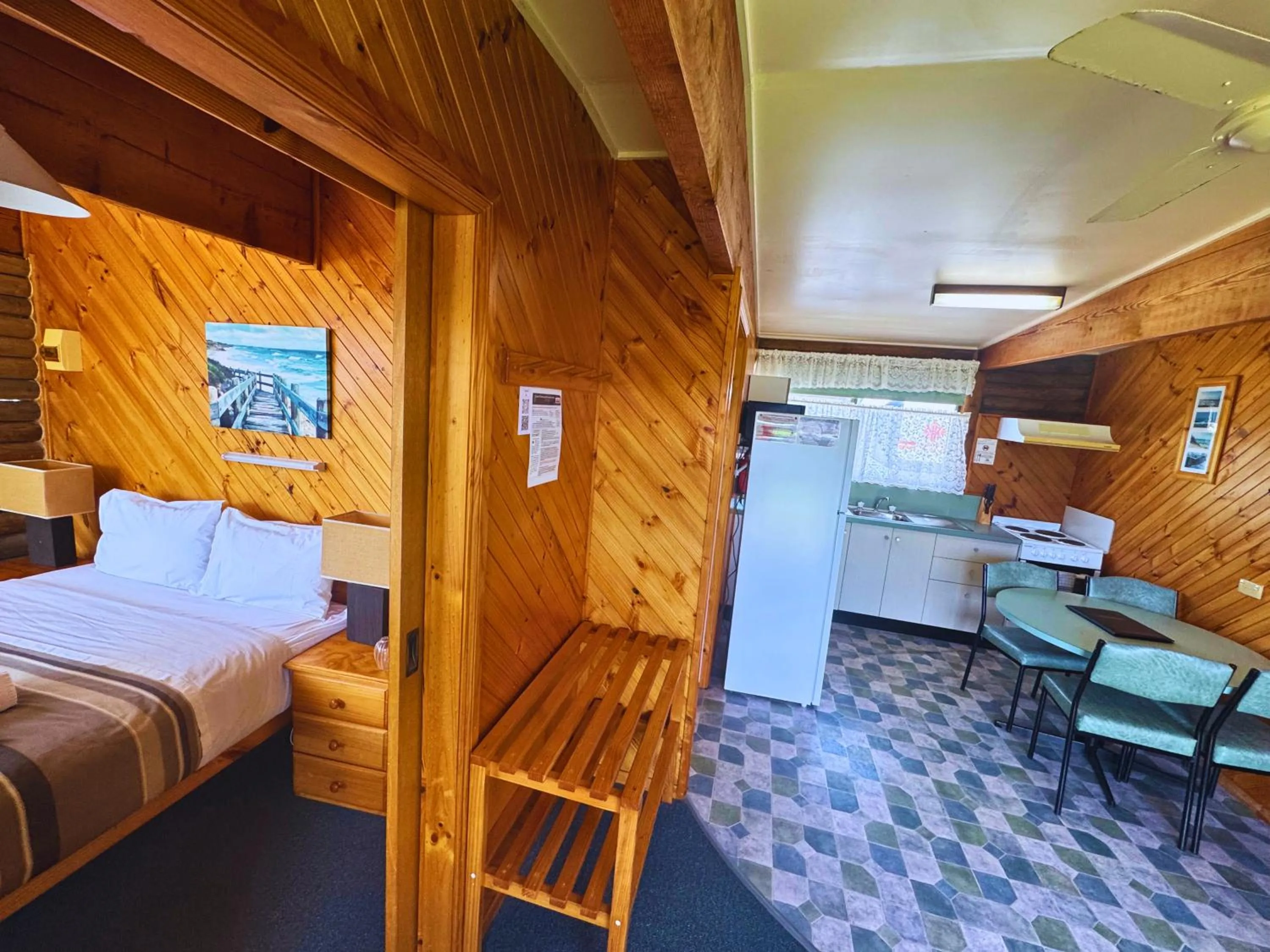 Property building, Bed in Lazy Acre Log Cabins