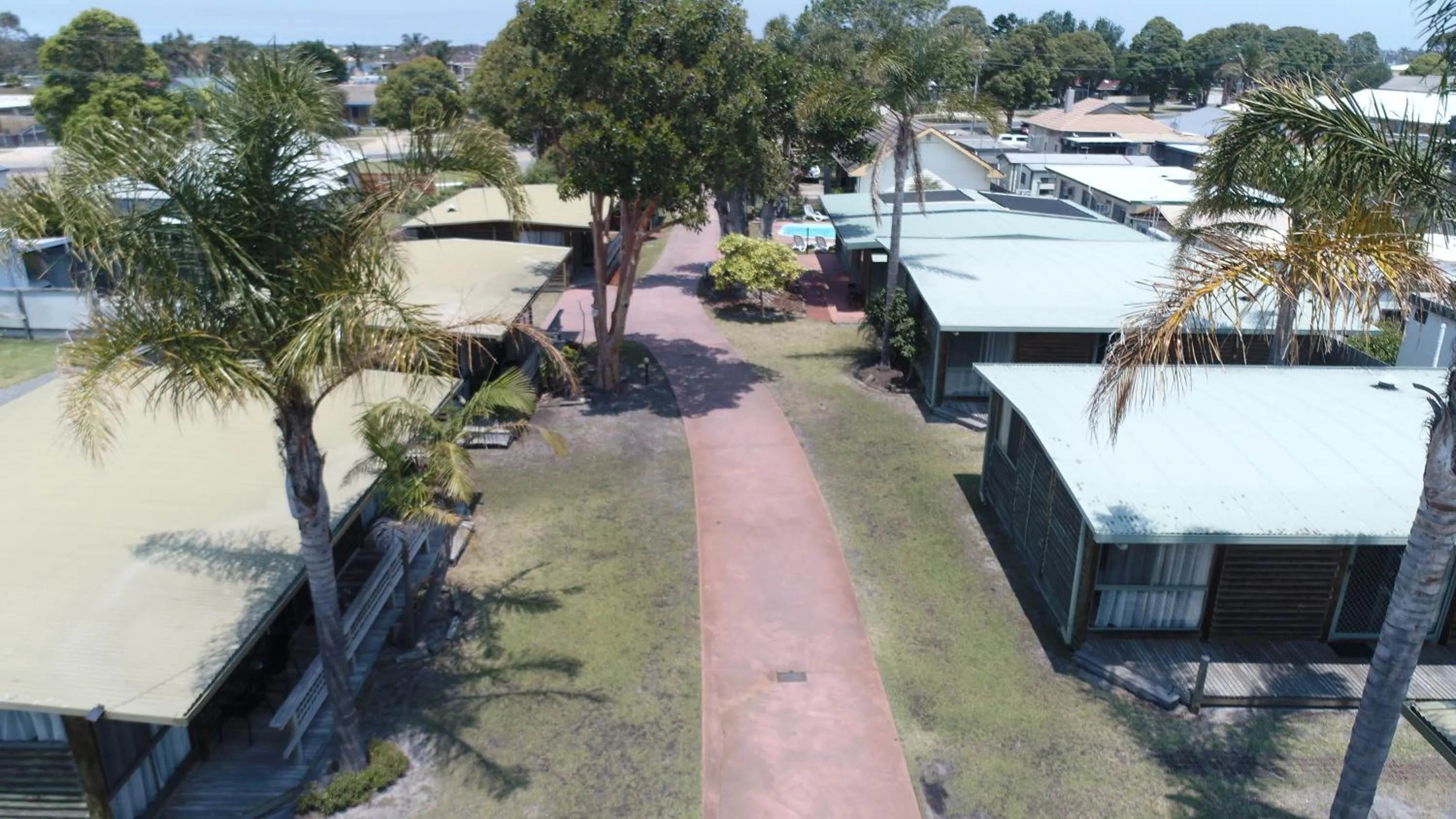 Bird's eye view in Lazy Acre Log Cabins