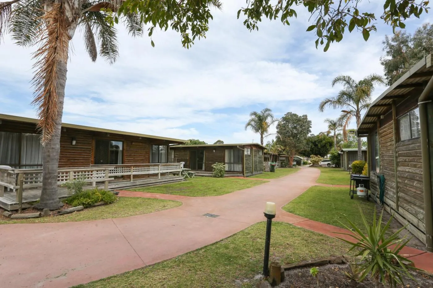 Garden in Lazy Acre Log Cabins