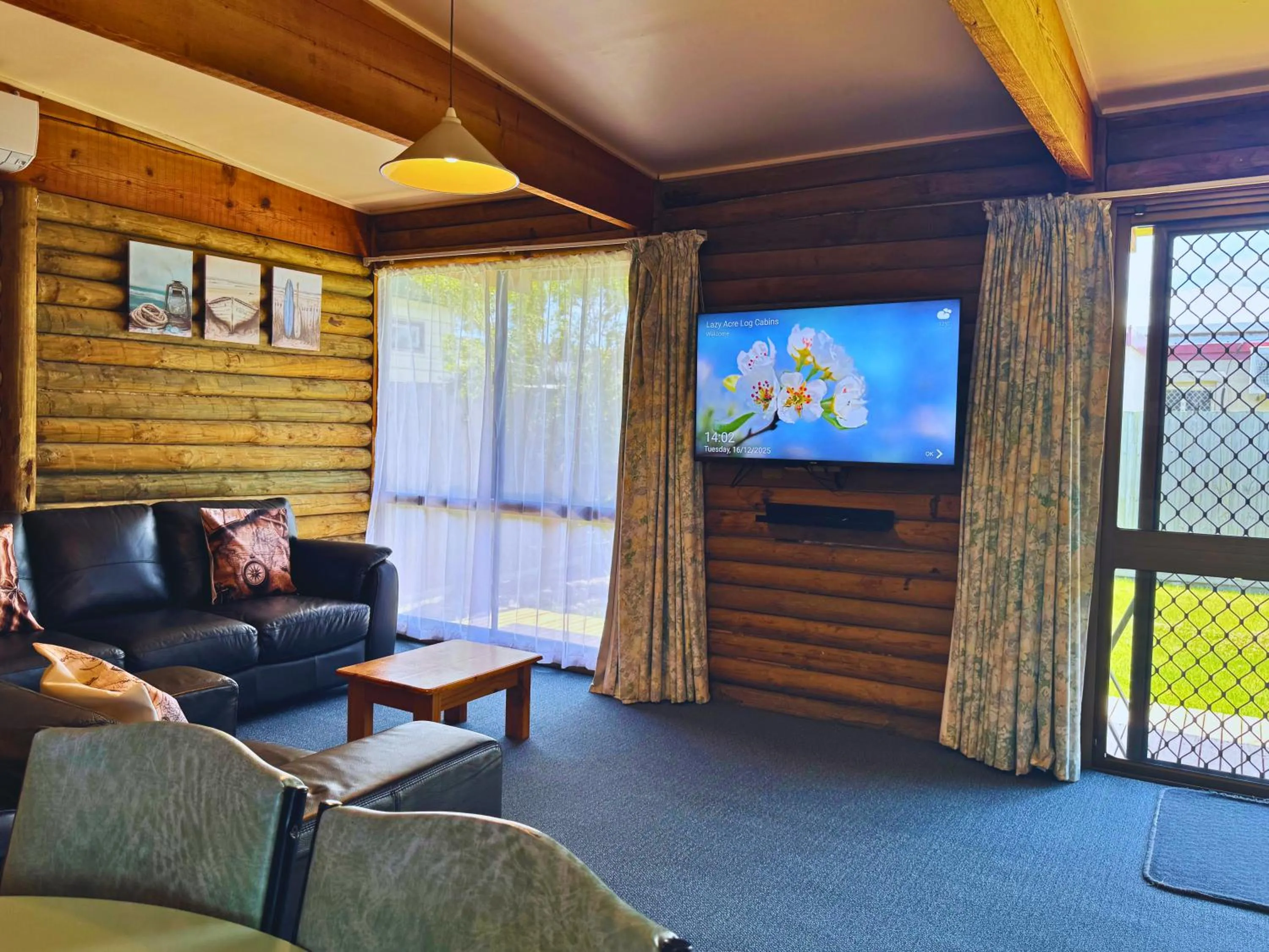 TV and multimedia in Lazy Acre Log Cabins