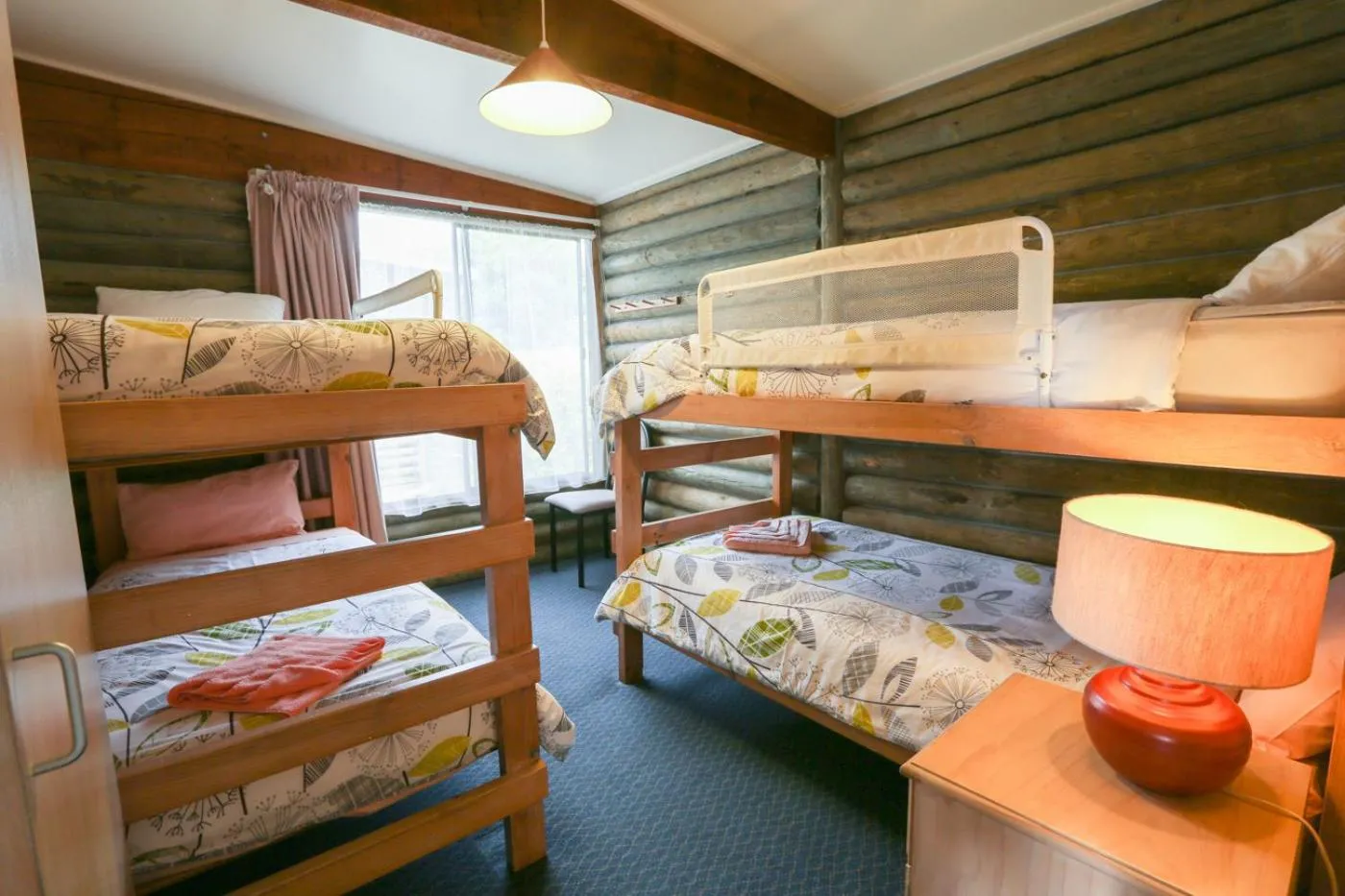 Bedroom, Bed in Lazy Acre Log Cabins